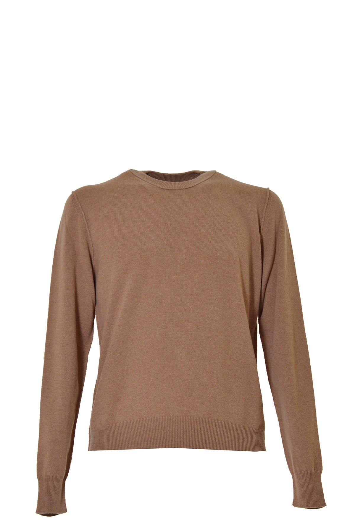 Pullover girocollo in cashmere cammello Maison Margiela