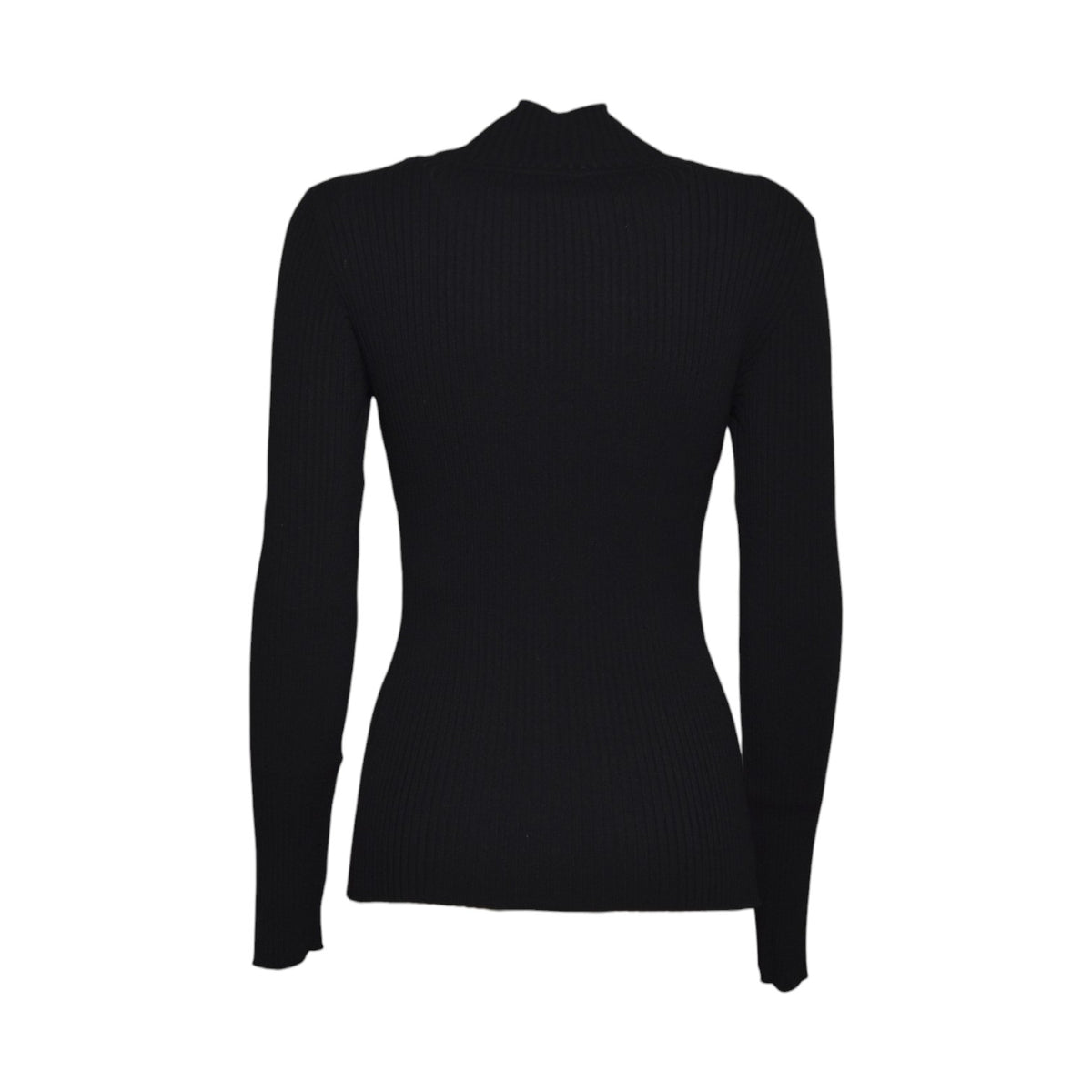 sweater rib knit slash mockneck