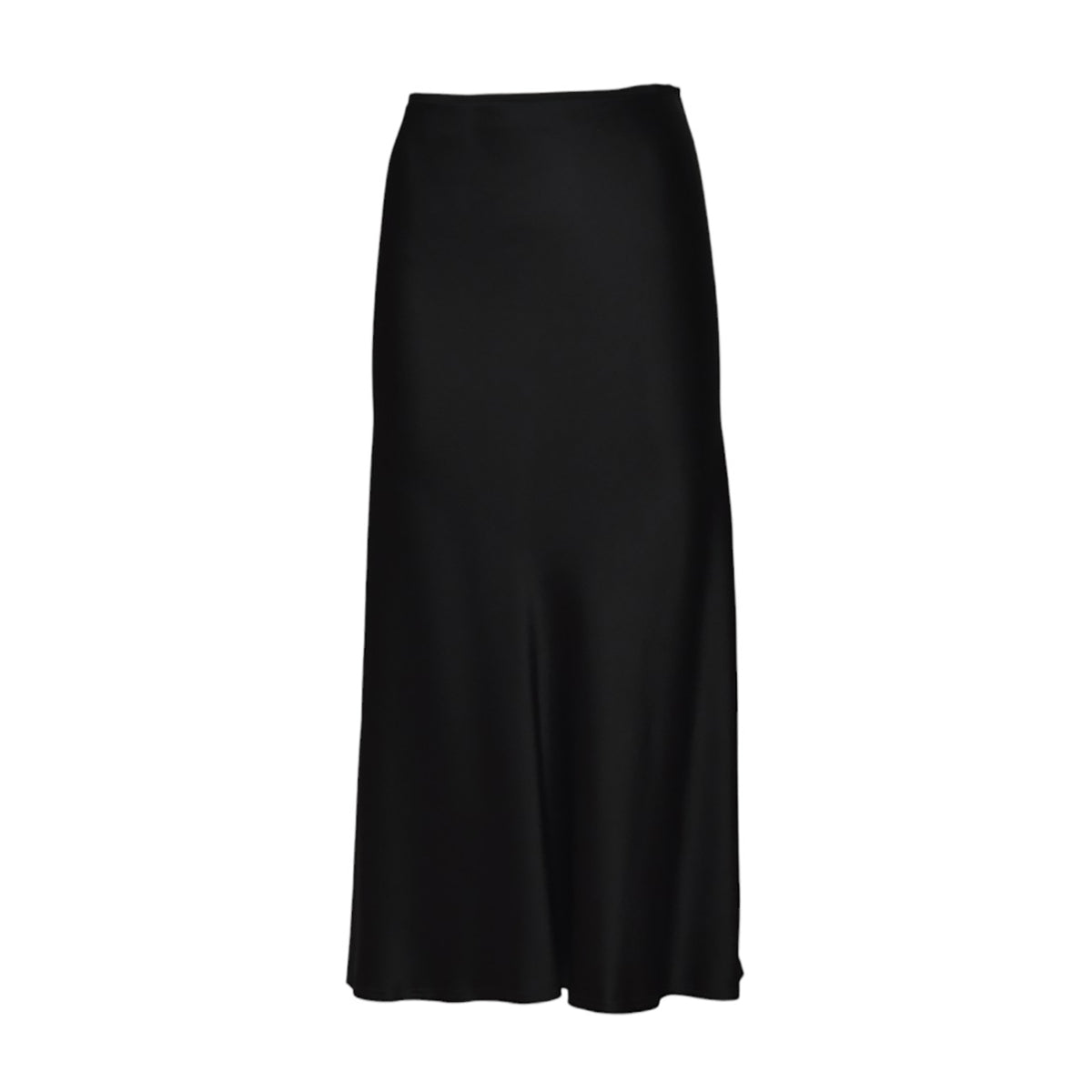 Gonna lunga in raso di viscosa nera Maison Margiela