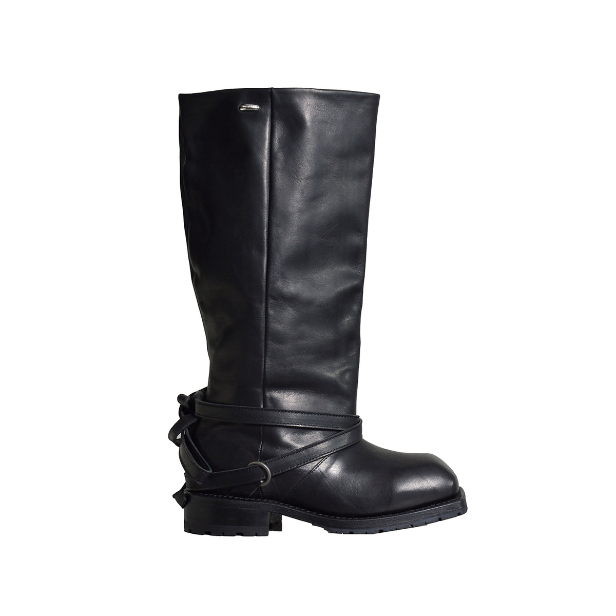 high engine boot black tensile cattle hide