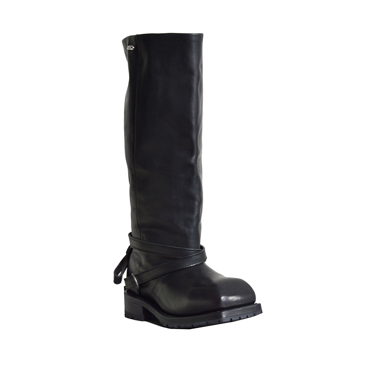 high engine boot black tensile cattle hide