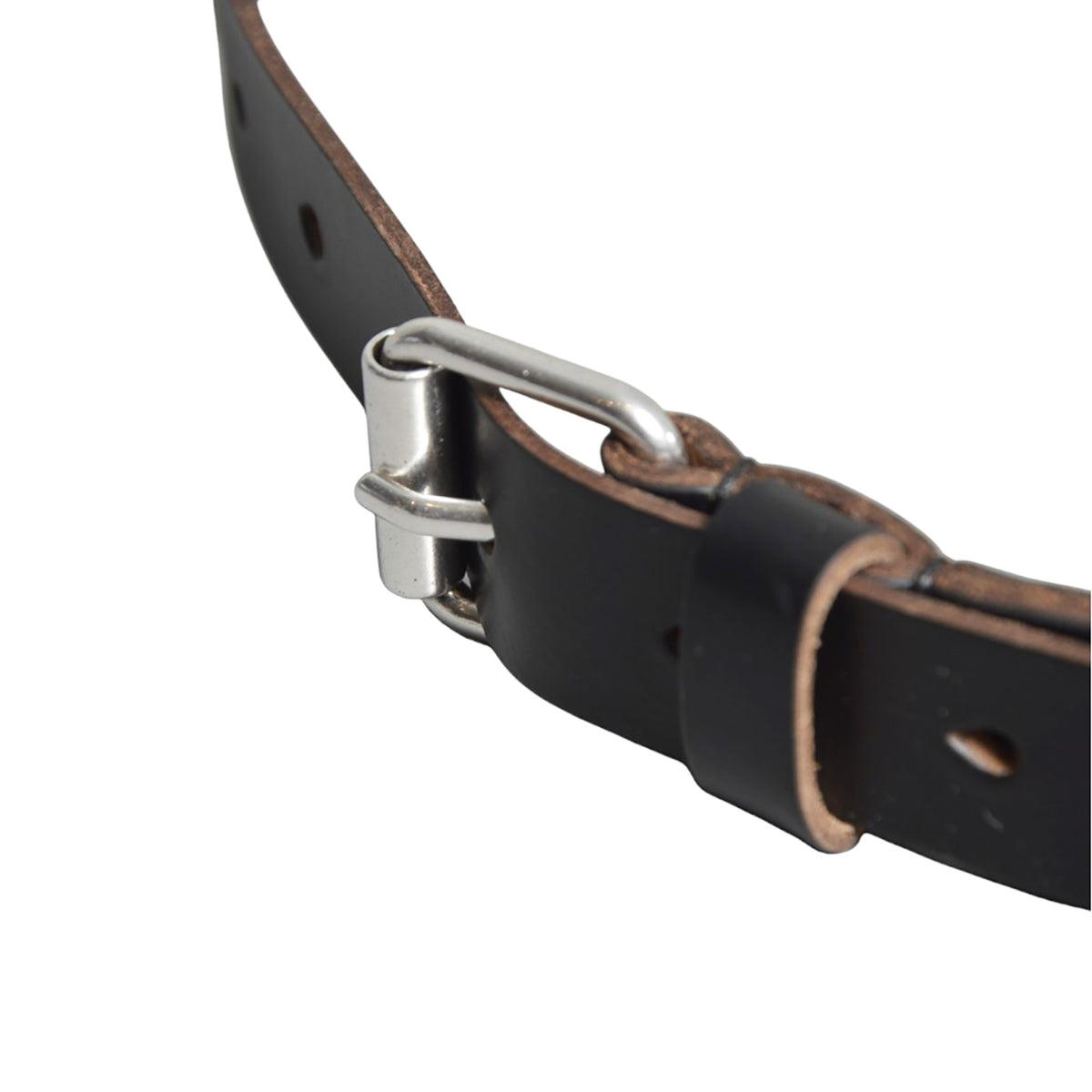 chain belt black chromexcel leather