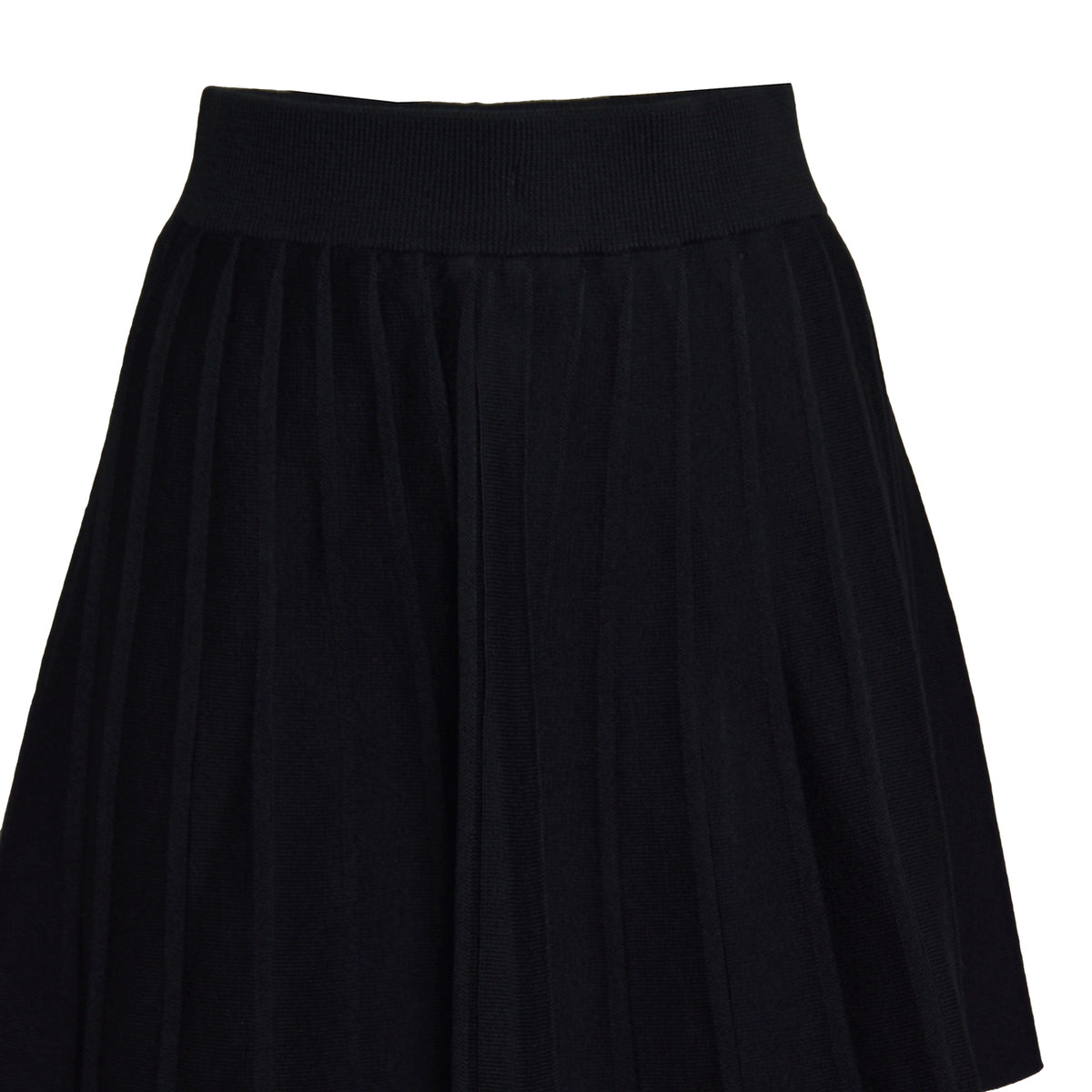irina merino pleated knit skirt