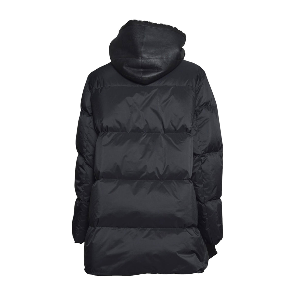 down coat 76cm technical fabric/lamb
