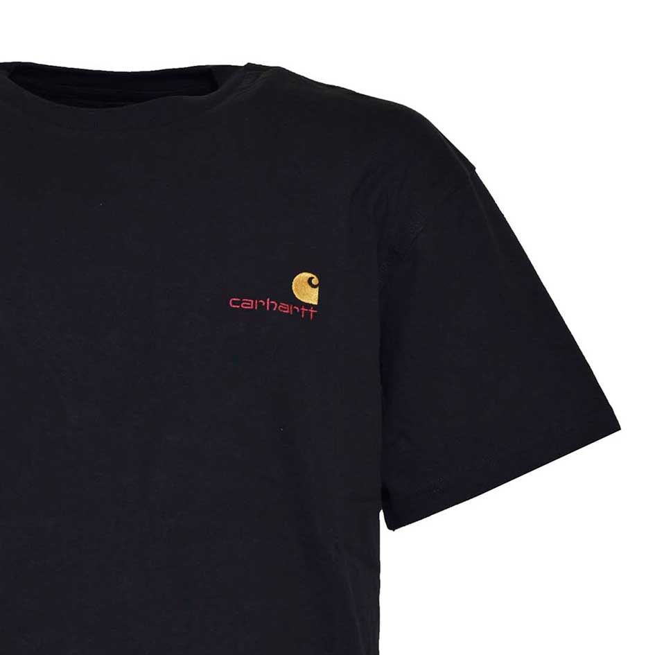 T-shirt American Script nera con logo Carhartt