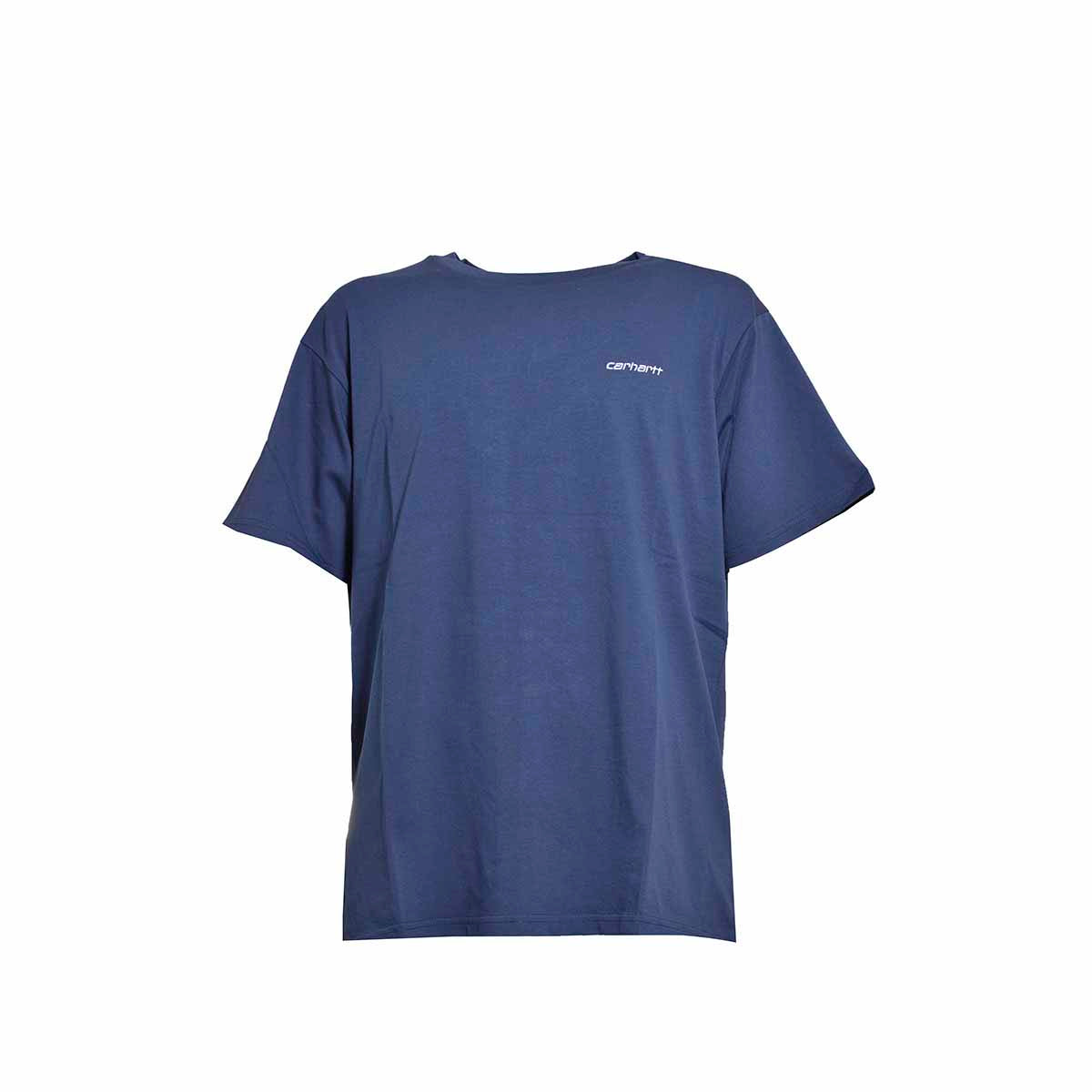 T-shirt in cotone blu Script Embroidery Carhartt