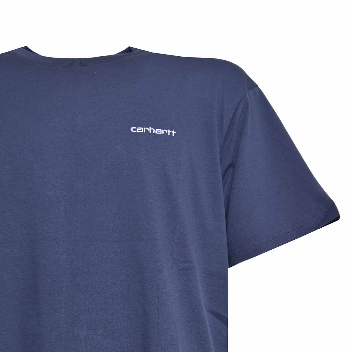 T-shirt in cotone blu Script Embroidery Carhartt