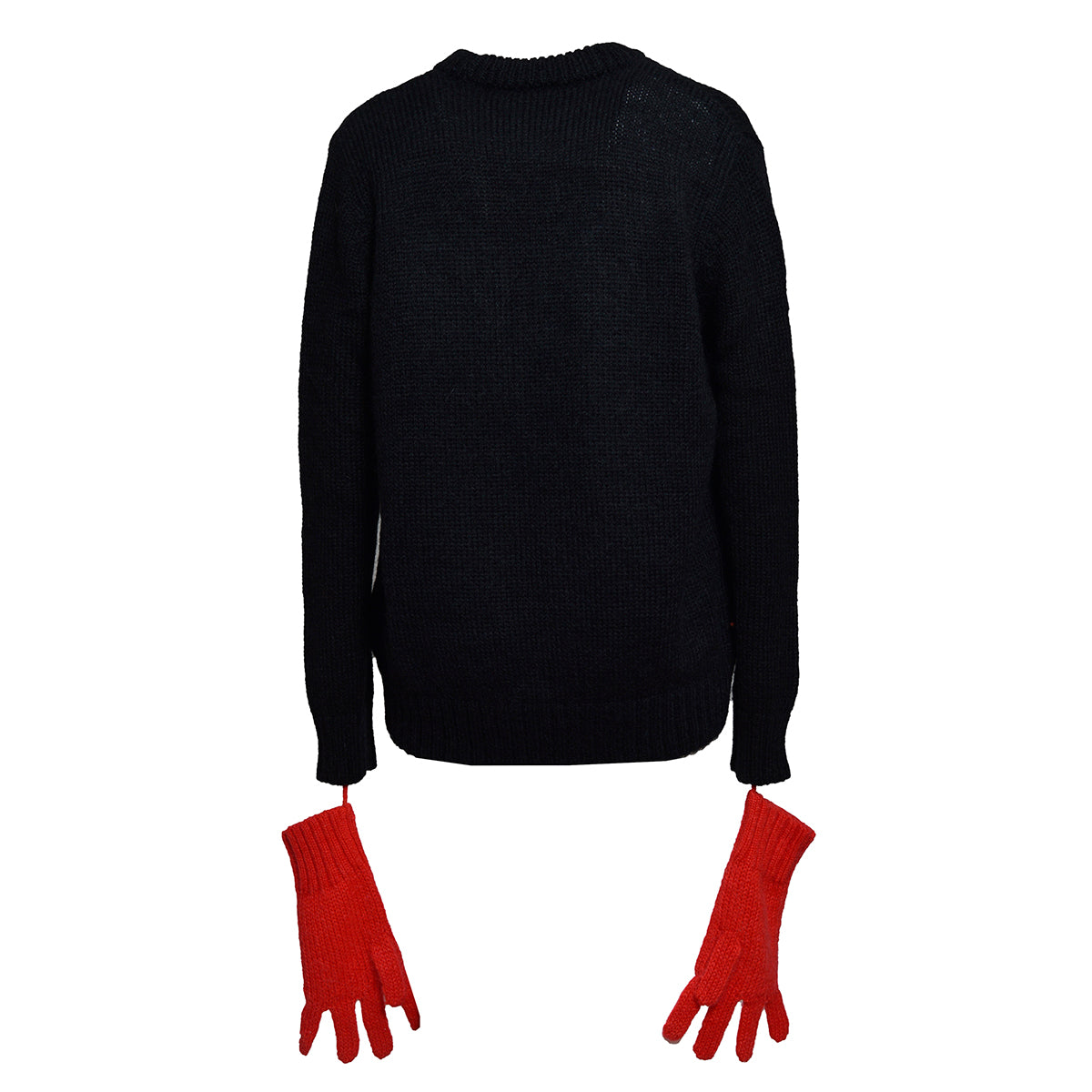 Pullover Gloves in mohair e lana nero con guanti Charles Jeffrey Loverboy