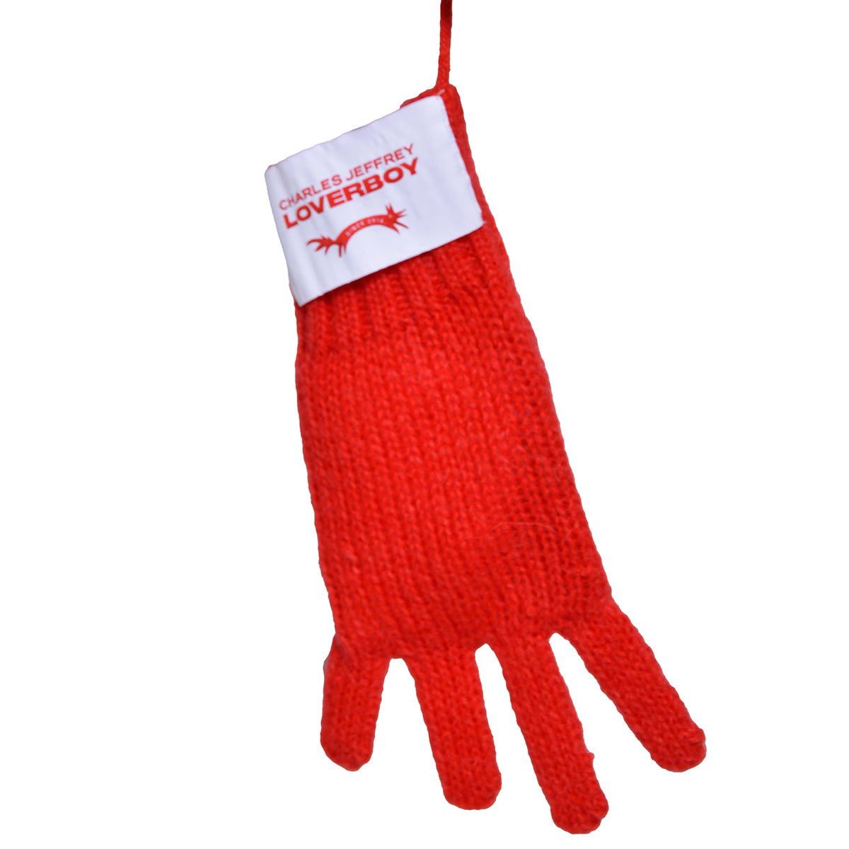 Pullover Gloves in mohair e lana nero con guanti Charles Jeffrey Loverboy