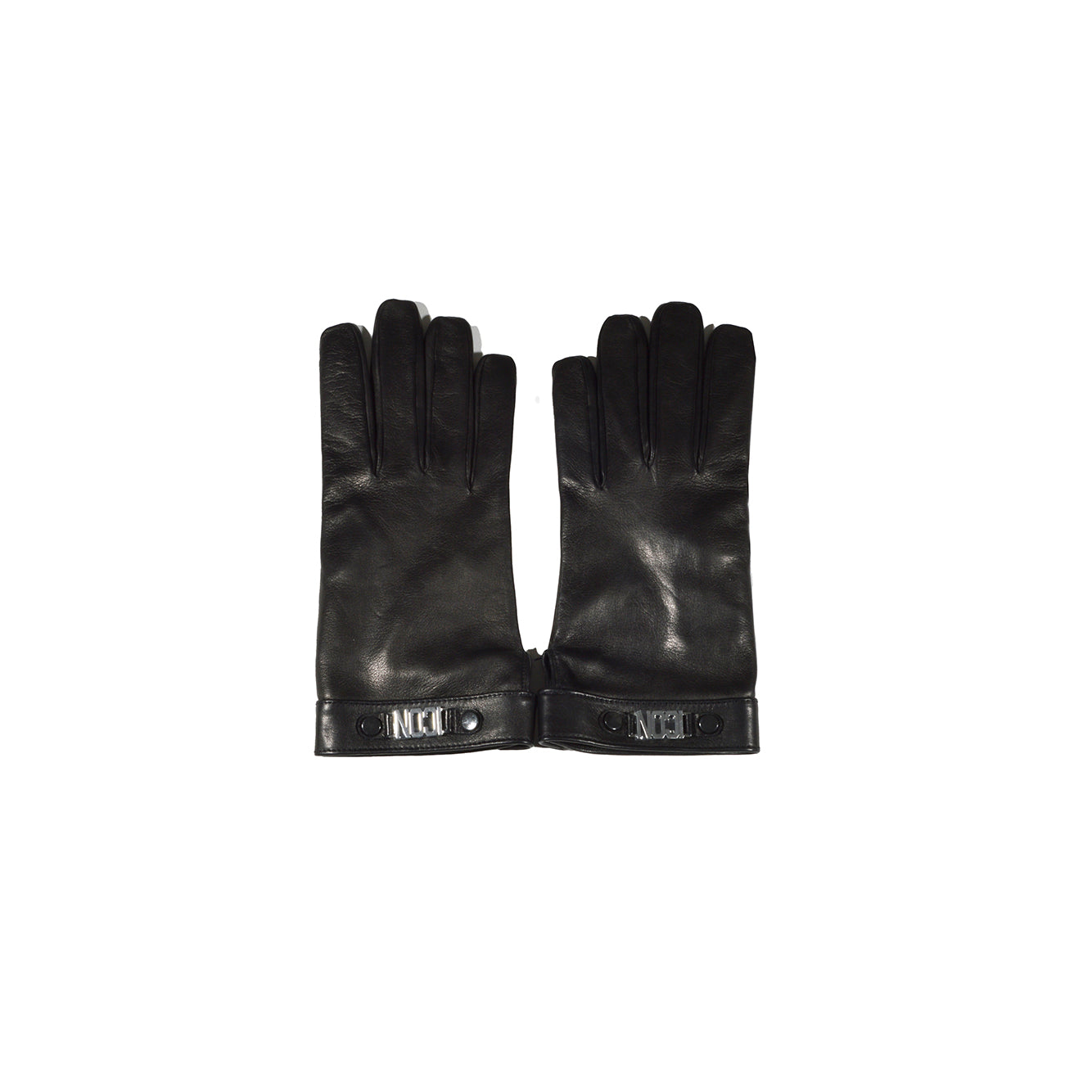Guanti Icon Evening in pelle nera Dsquared2