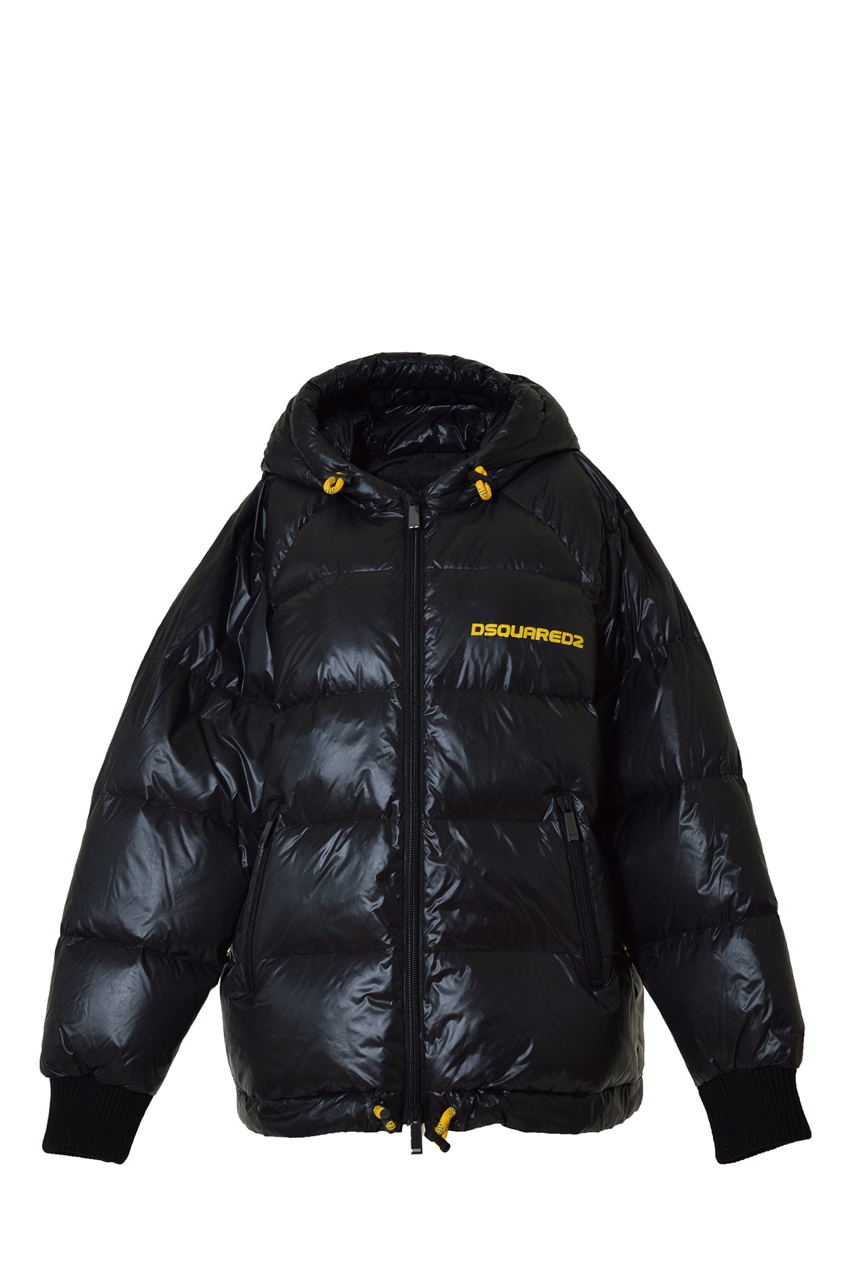 Piumino Crest in nylon nero Dsquared2