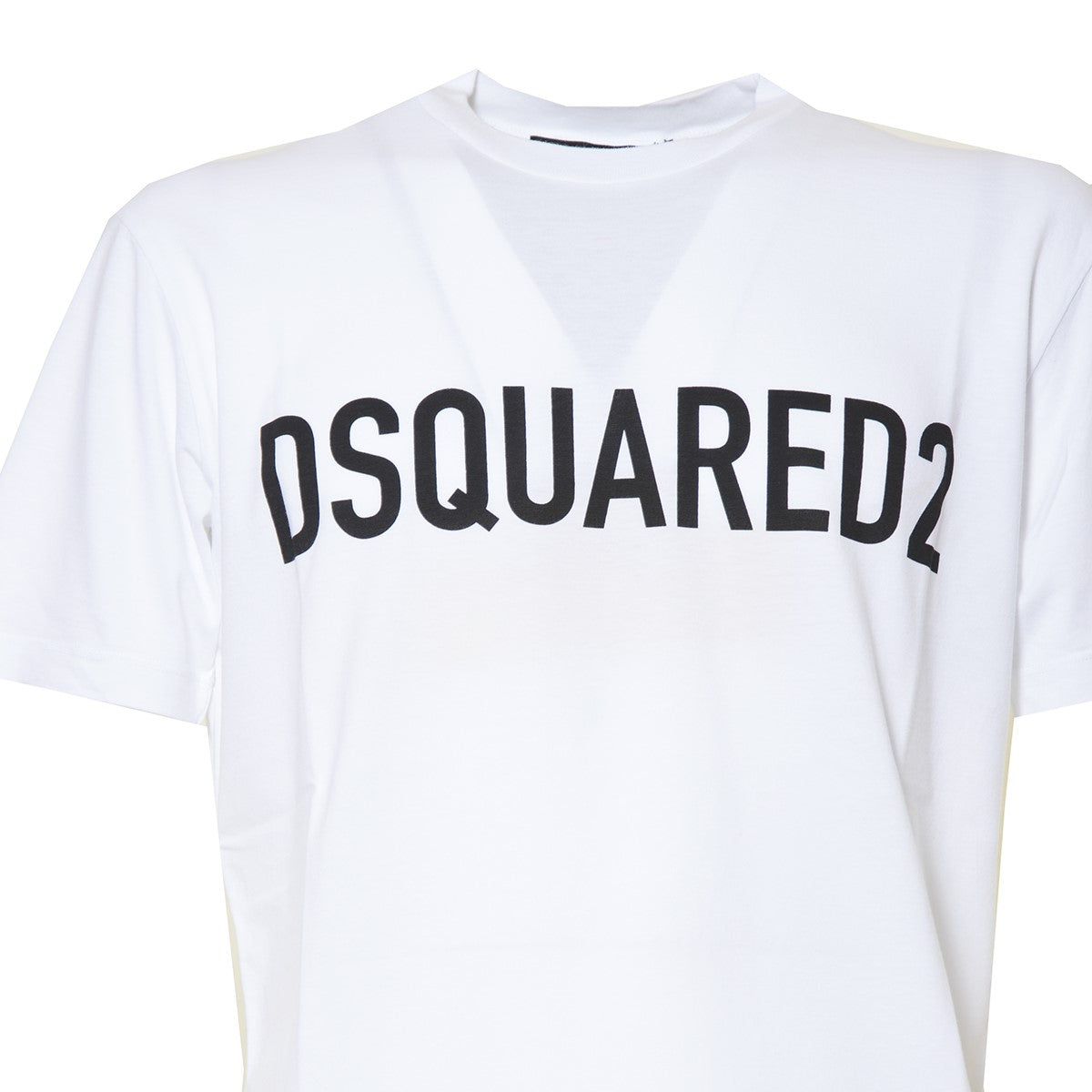 T-shirt Cool in cotone bianco con stampa logo Dsquared2