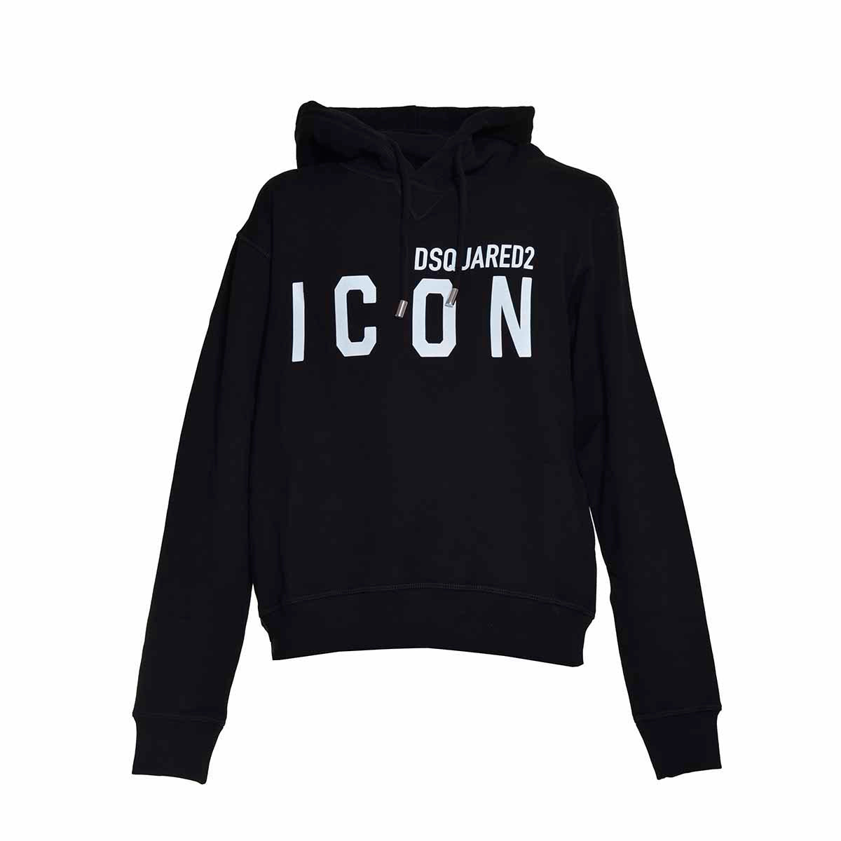 Felpa con cappuccio e stampa logo Icon Dsquared2