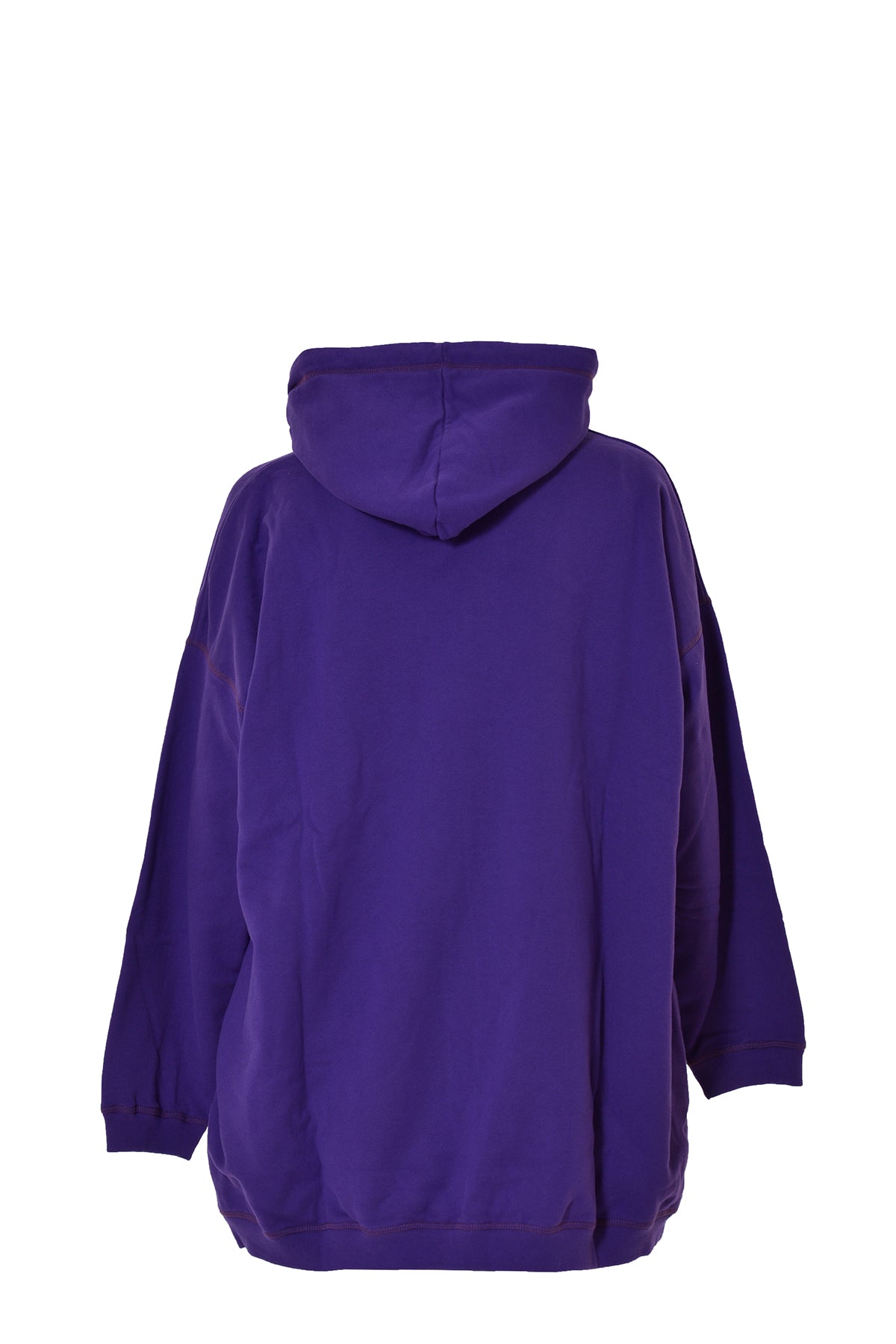 Felpa Icon Maxi con cappuccio in cotone viola Dsquared2
