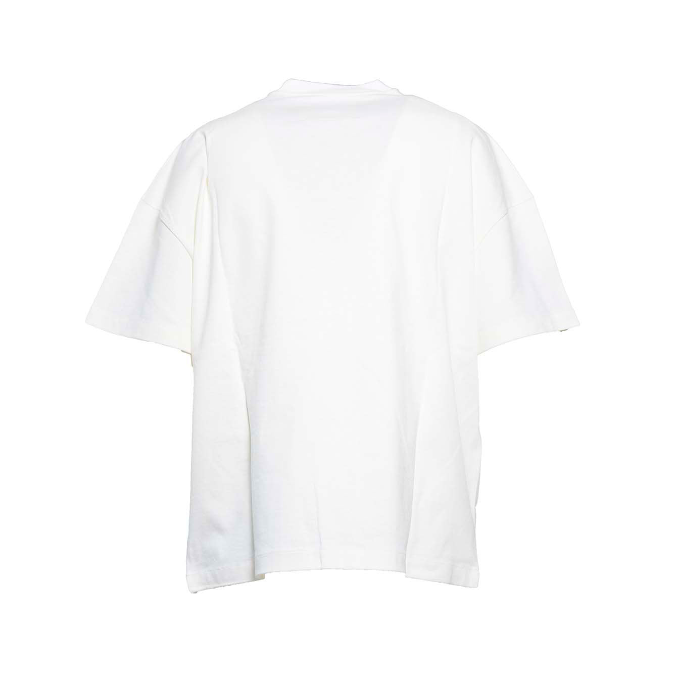 T-shirt maniche corte in cotone bianco stampa logo Jil Sander