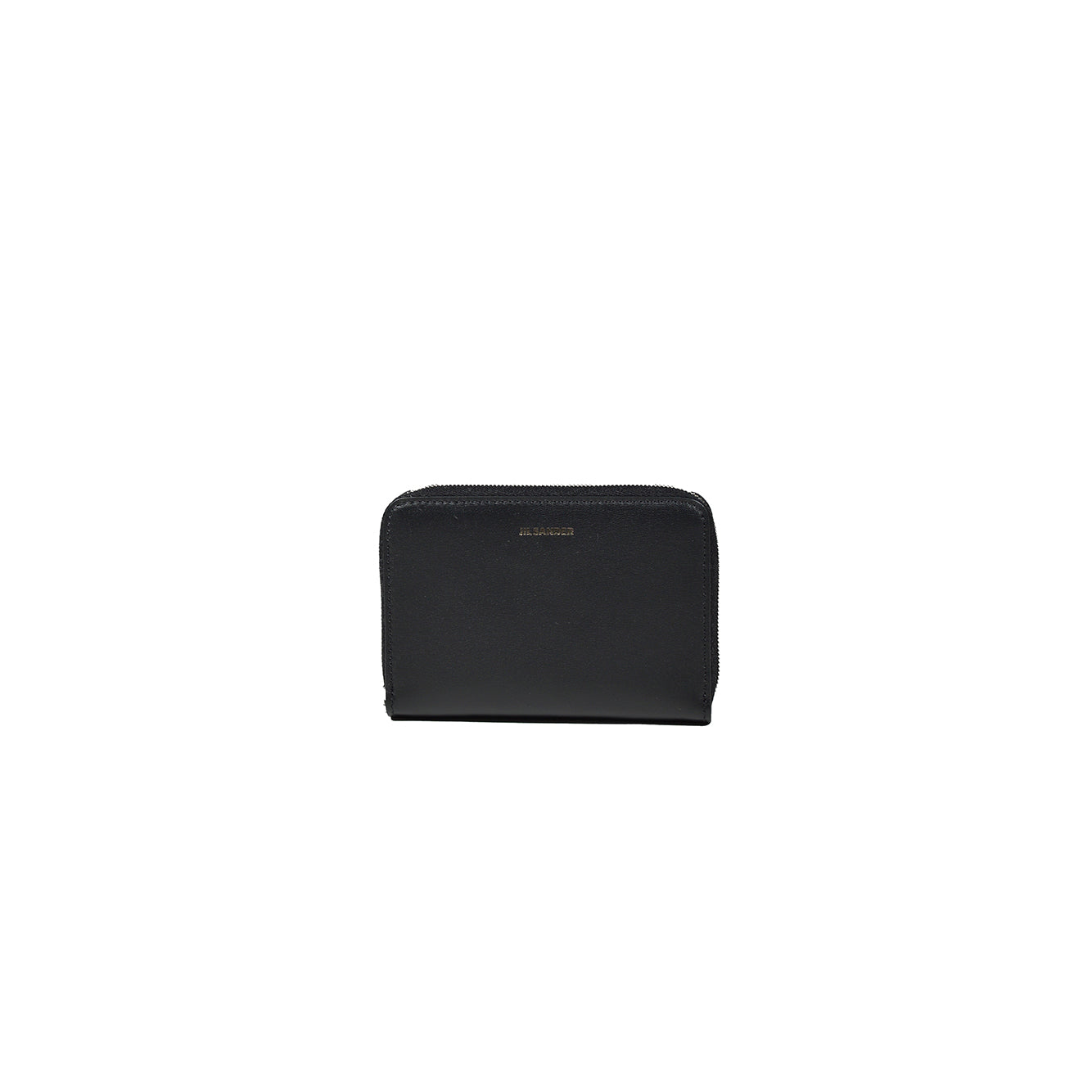 Portafoglio piccolo in pelle nera con zip Jil Sander