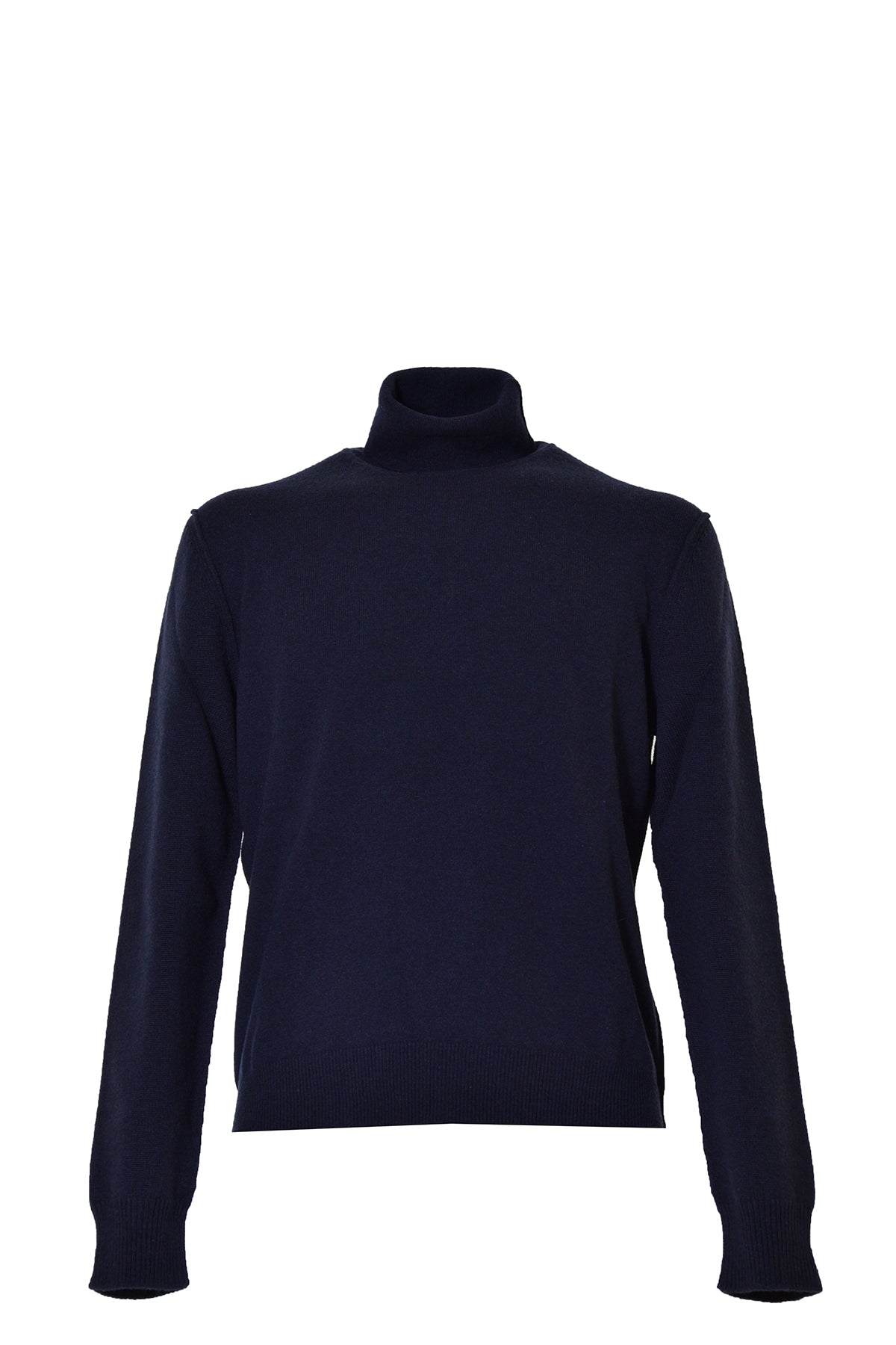 Pullover dolcevita in cashmere blu Maison Margiela