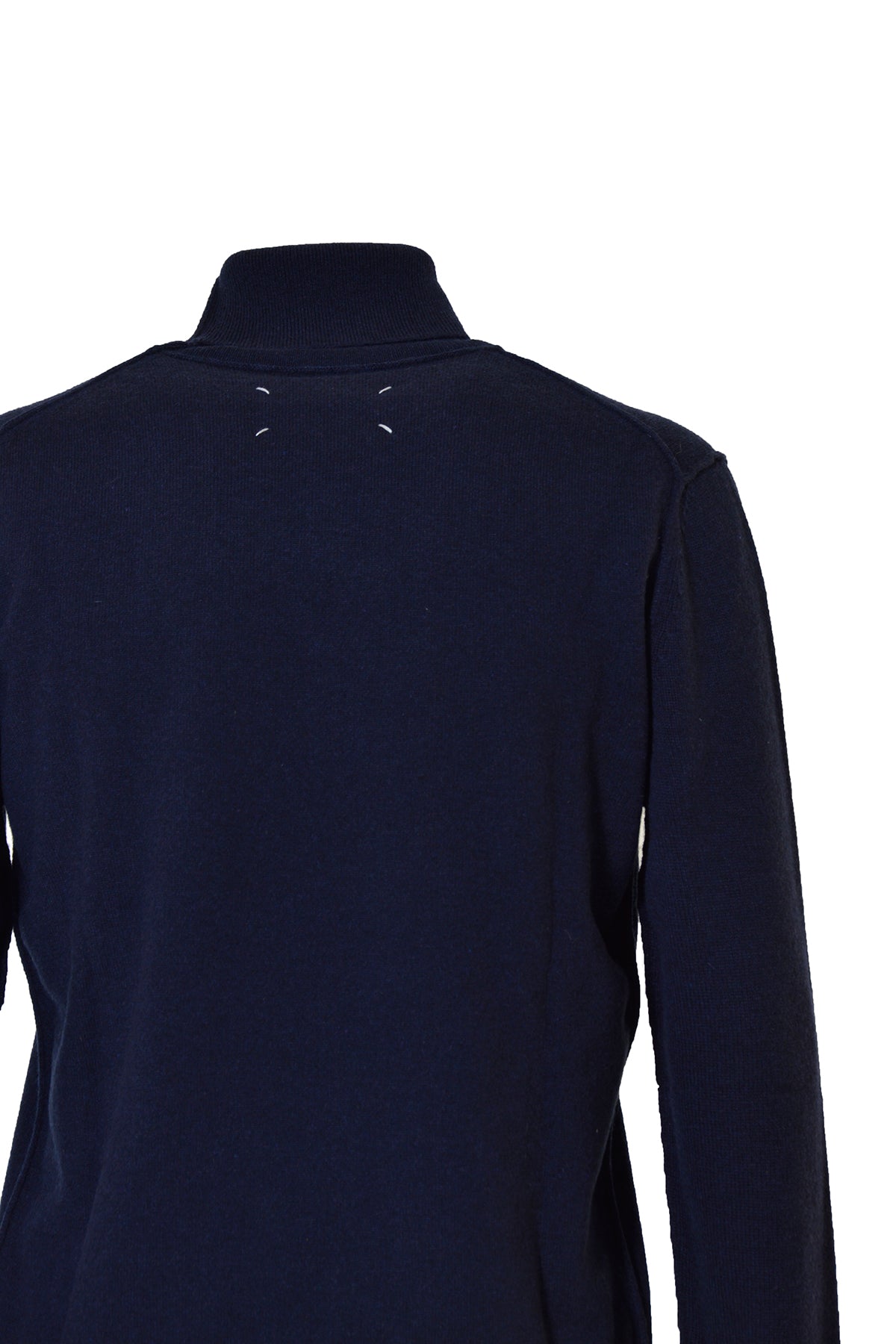 Pullover dolcevita in cashmere blu Maison Margiela