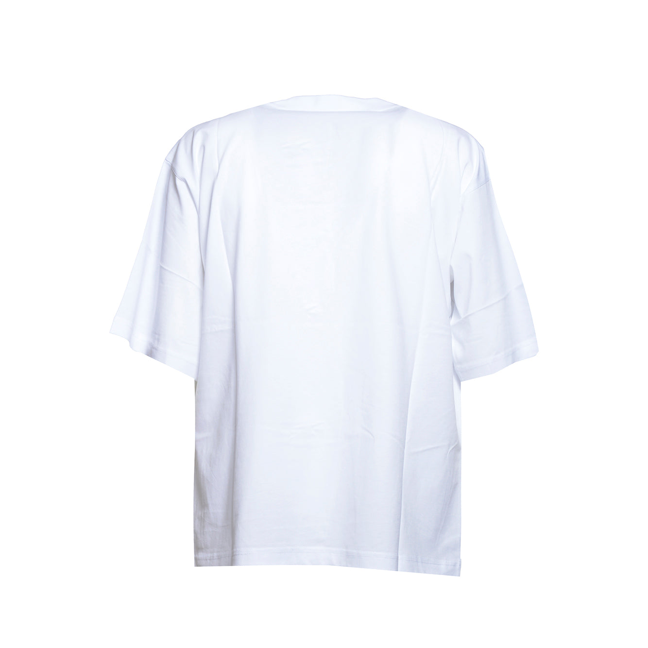 T-shirt in cotone bianco stampa logo Marni