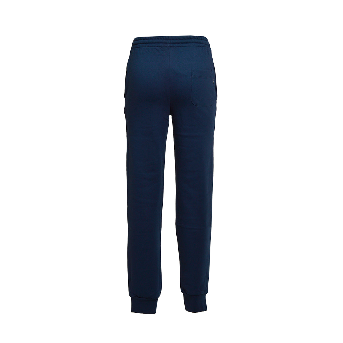 Pantalone in cotone blu con stampa logo MSGM Junior