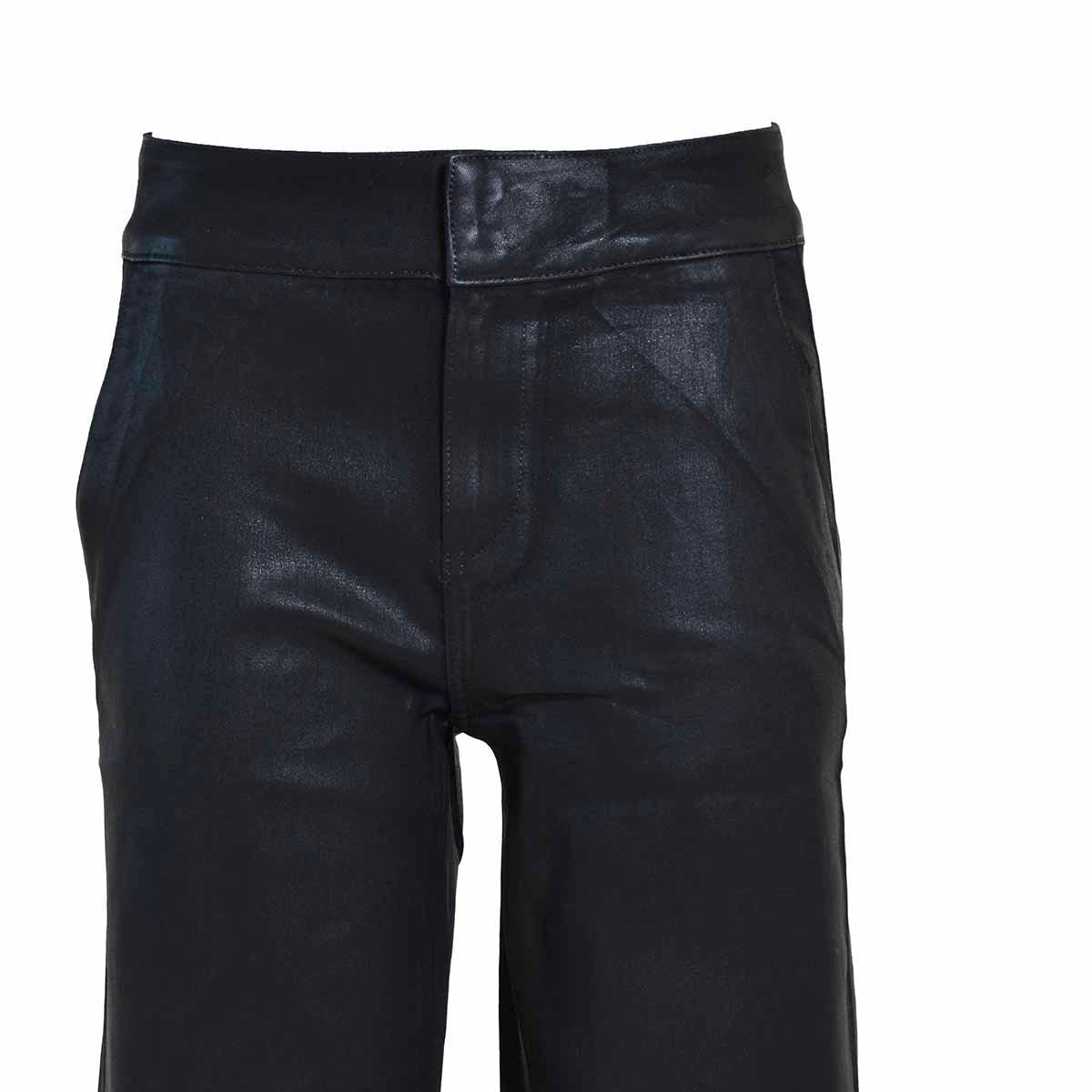 Jeans culotte Nellie spalmato Luxe Coating nero Paige