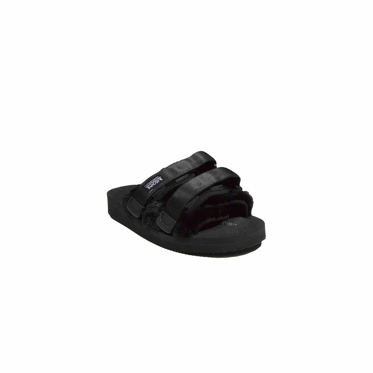 Ciabatte in gomma Moto nere con pelo Suicoke