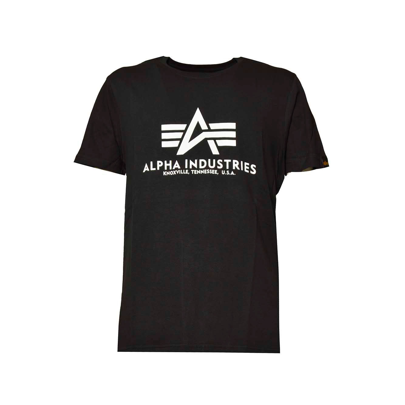T-shirt Basic in cotone nero Alpha Industries