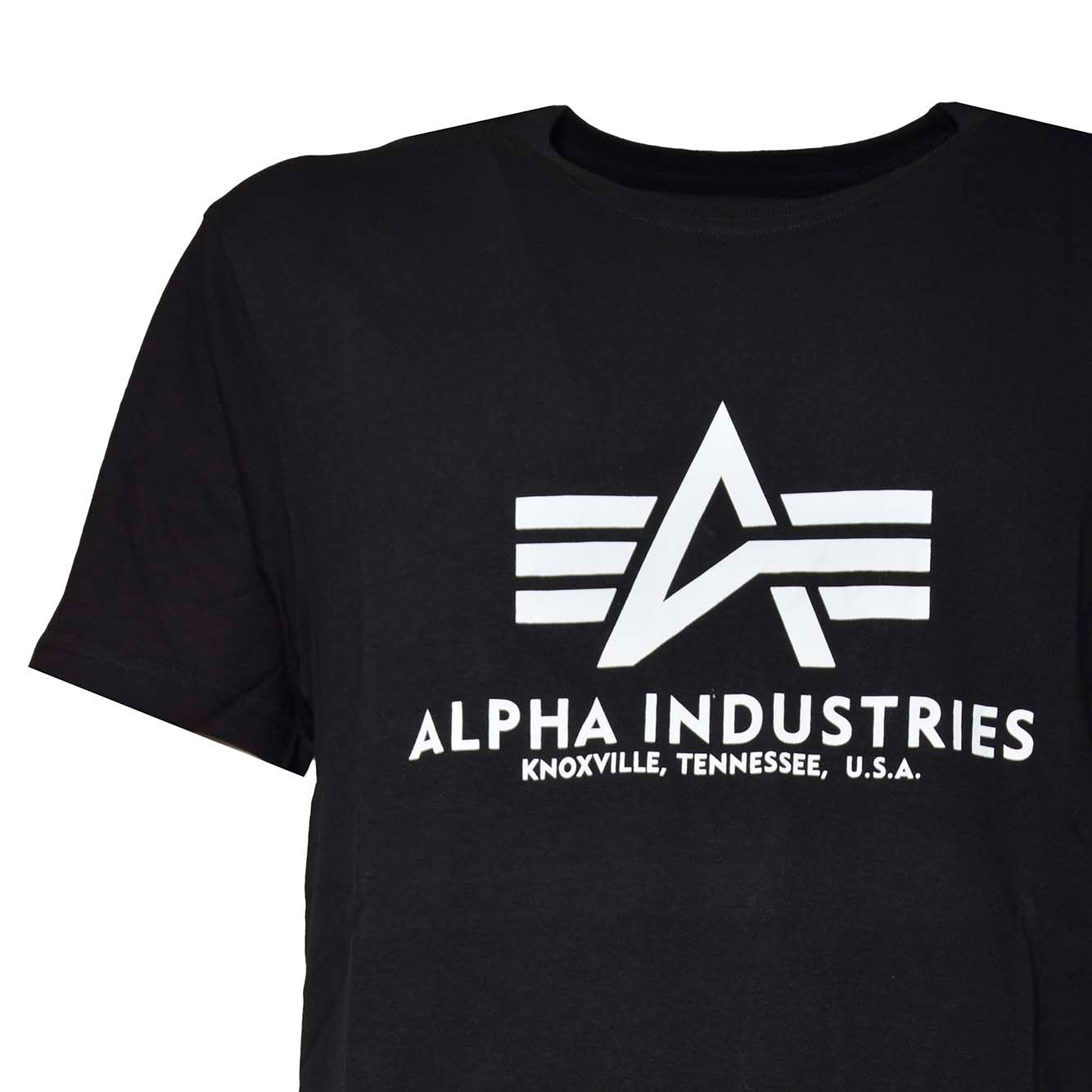 T-shirt Basic in cotone nero Alpha Industries