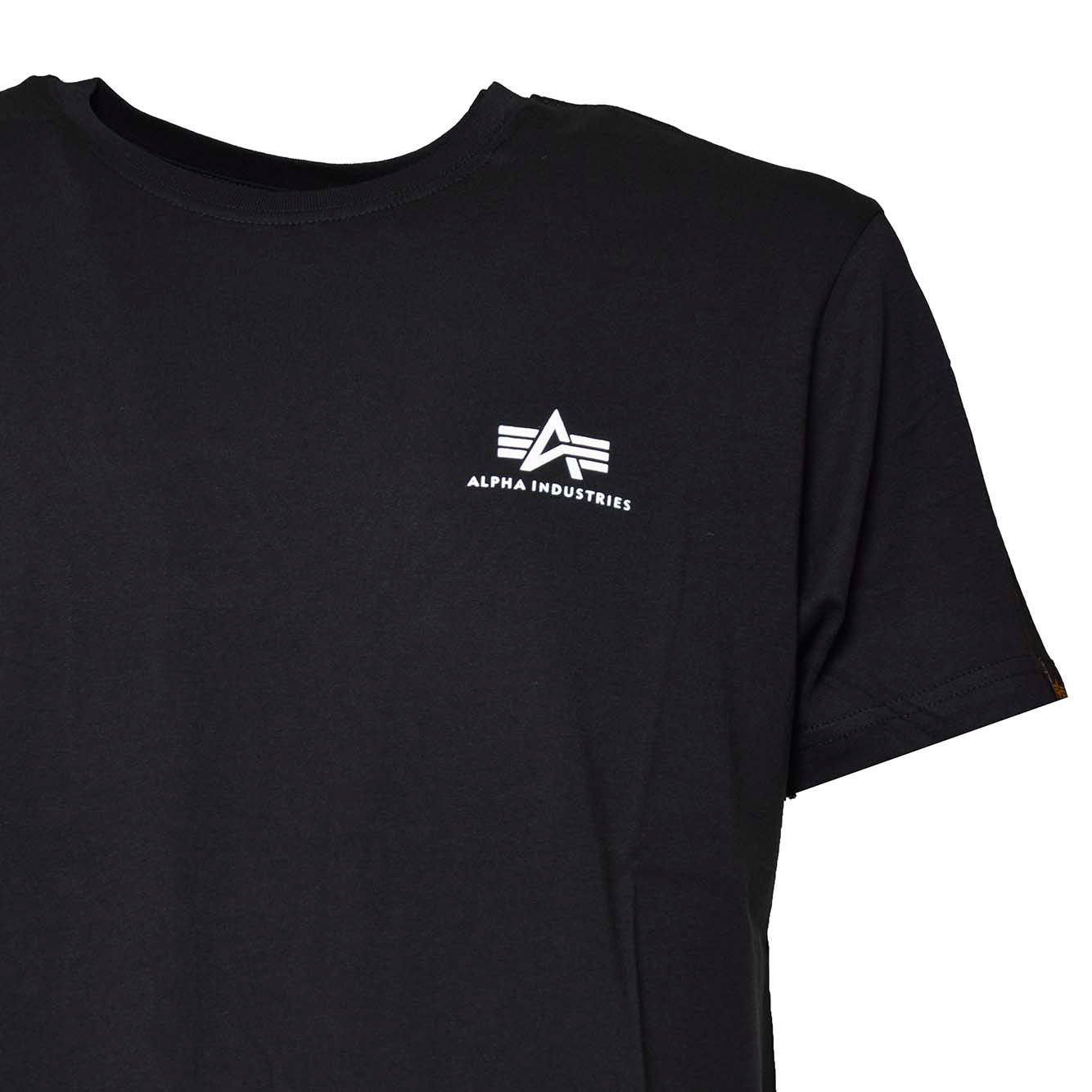 T-shirt Basic Small Logo in cotone nero Alpha Industries