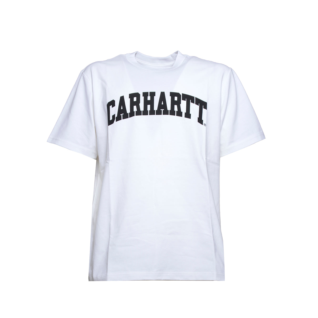 T-shirt University in cotone bianco con stampa logo Carhartt Wip
