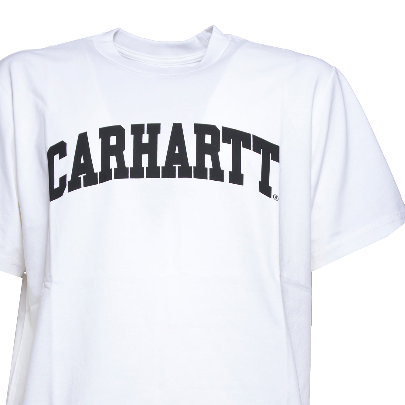 T-shirt University in cotone bianco con stampa logo Carhartt Wip