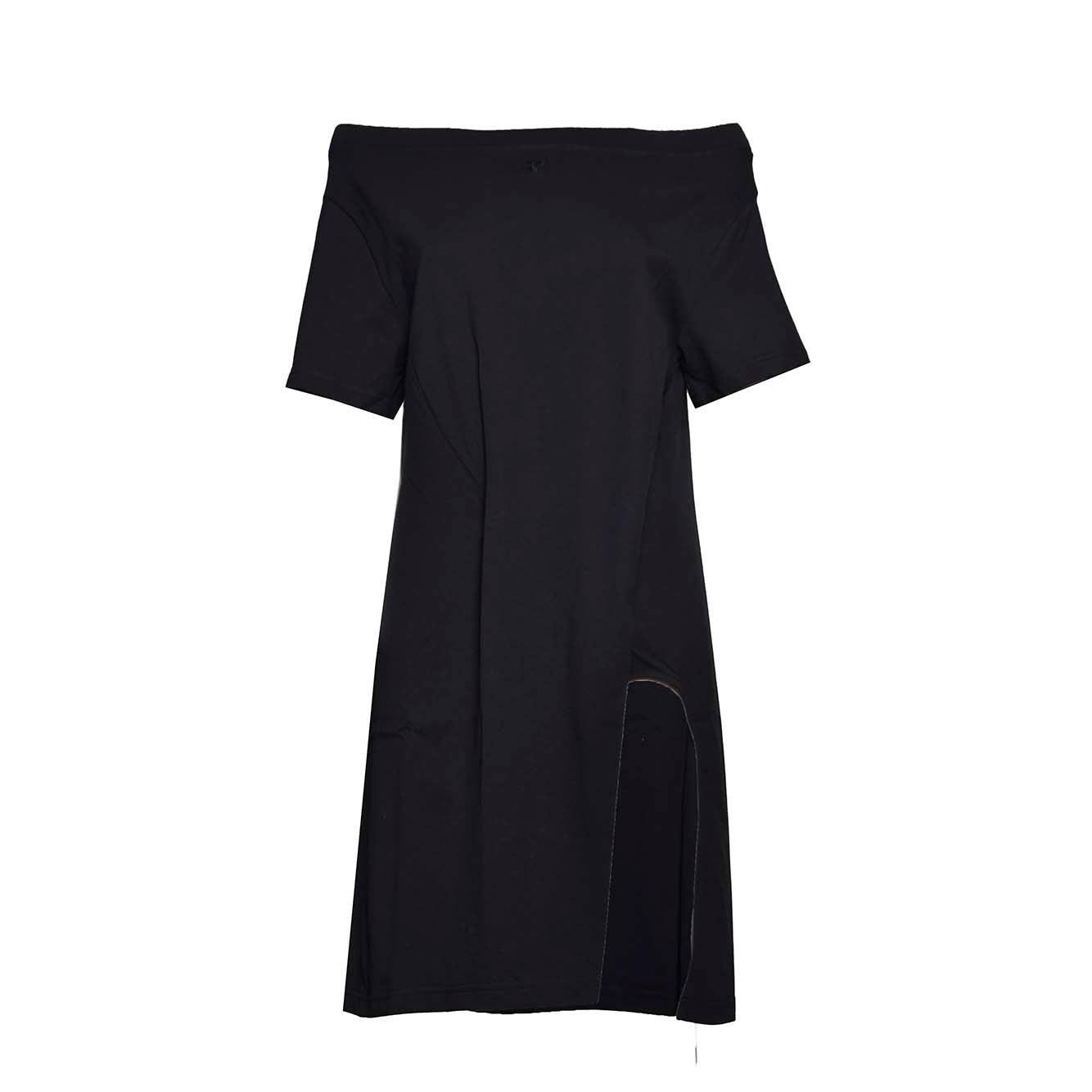 Abito t-shirt in cotone nero Courregès