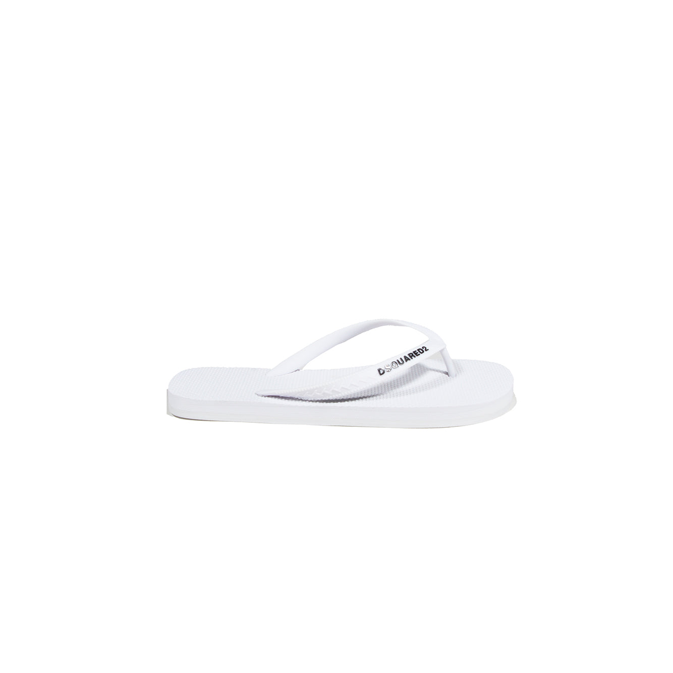 Infradito Logo in gomma bianco Dsquared2