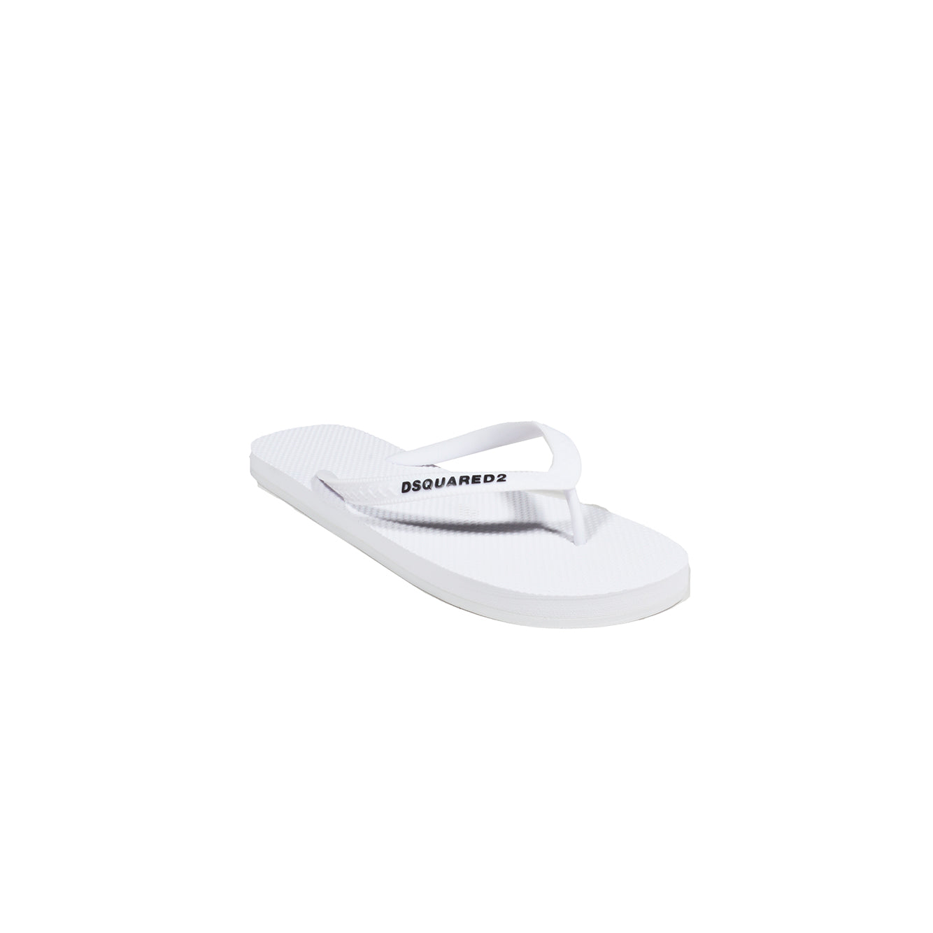 Infradito Logo in gomma bianco Dsquared2