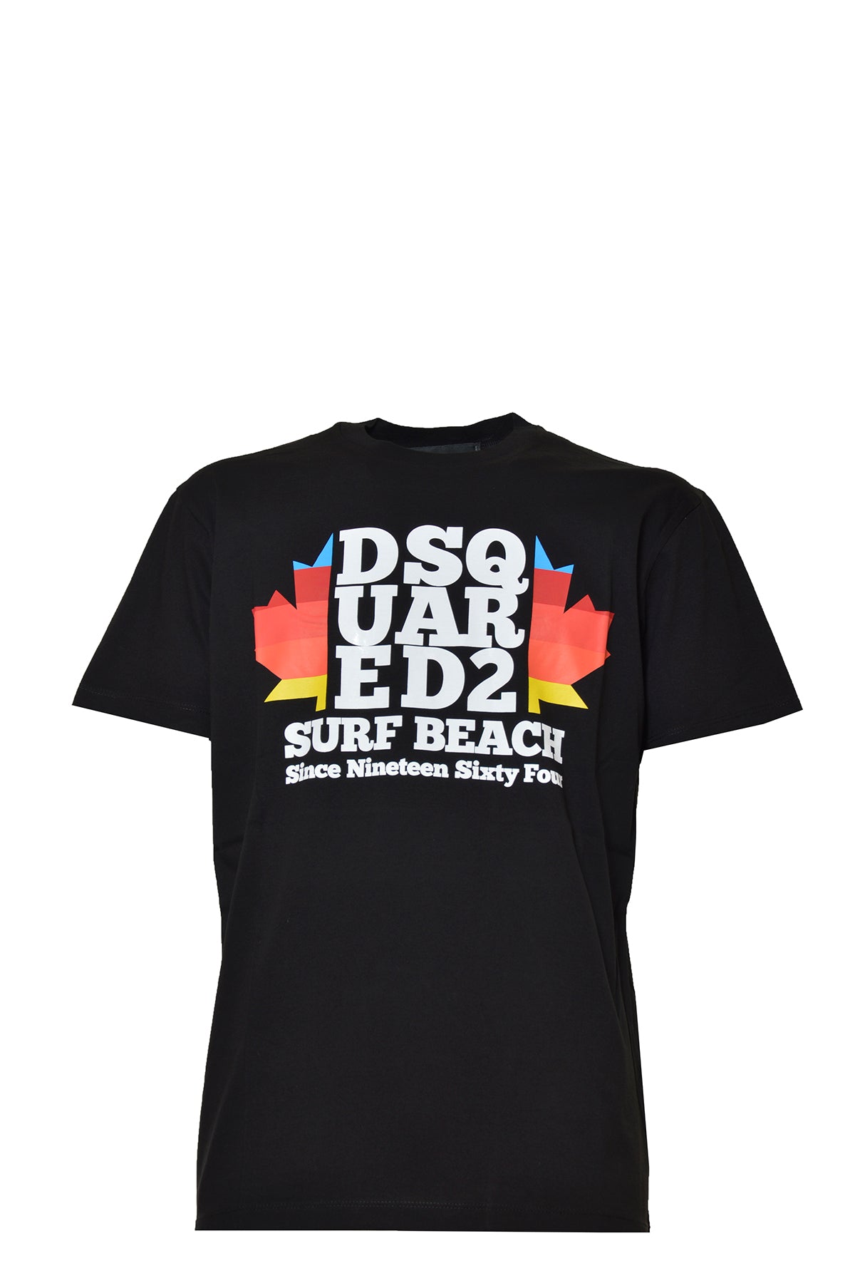 T-shirt D2 Surf Beach in cotone nero Dsquared2