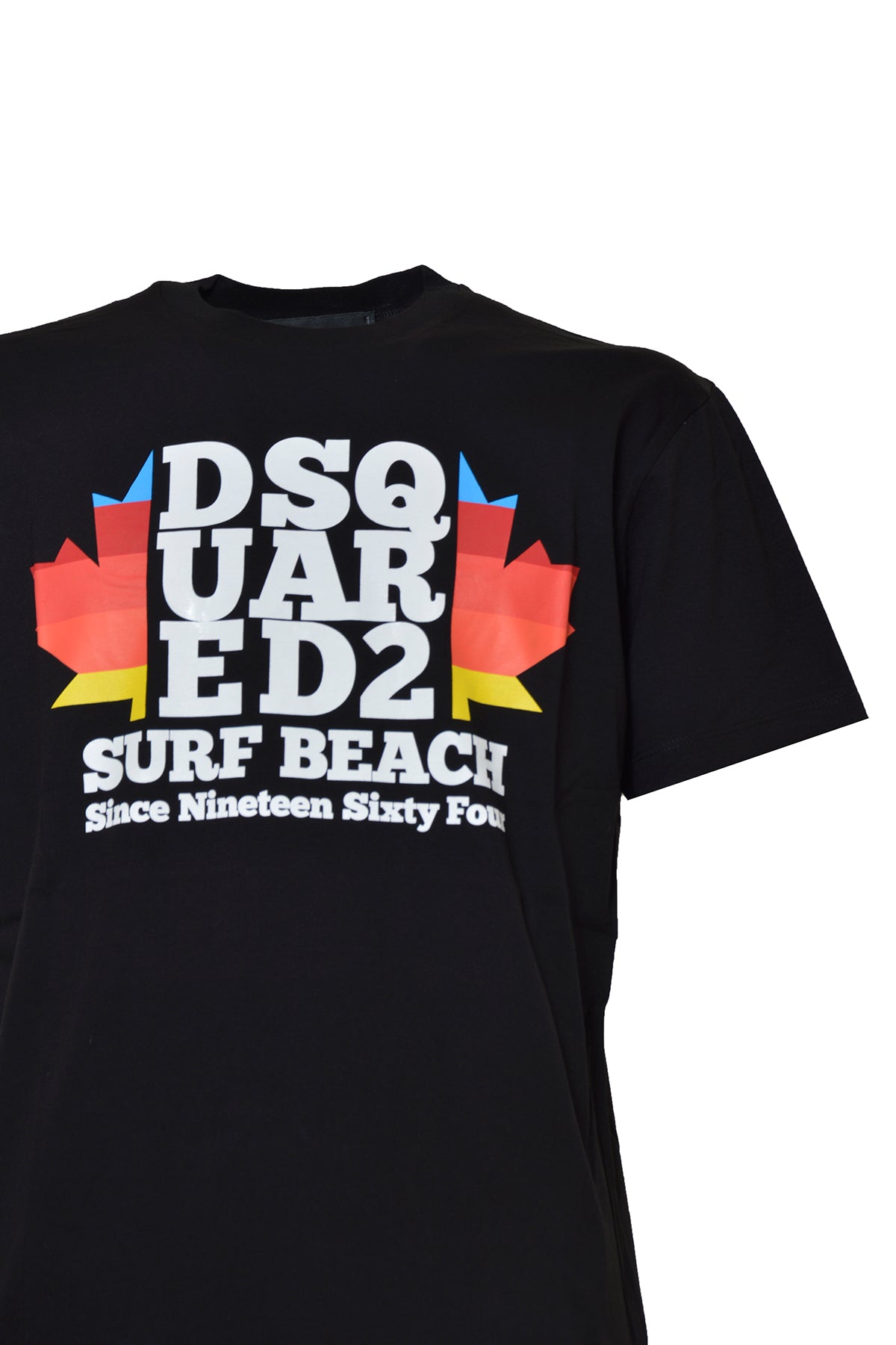 T-shirt D2 Surf Beach in cotone nero Dsquared2