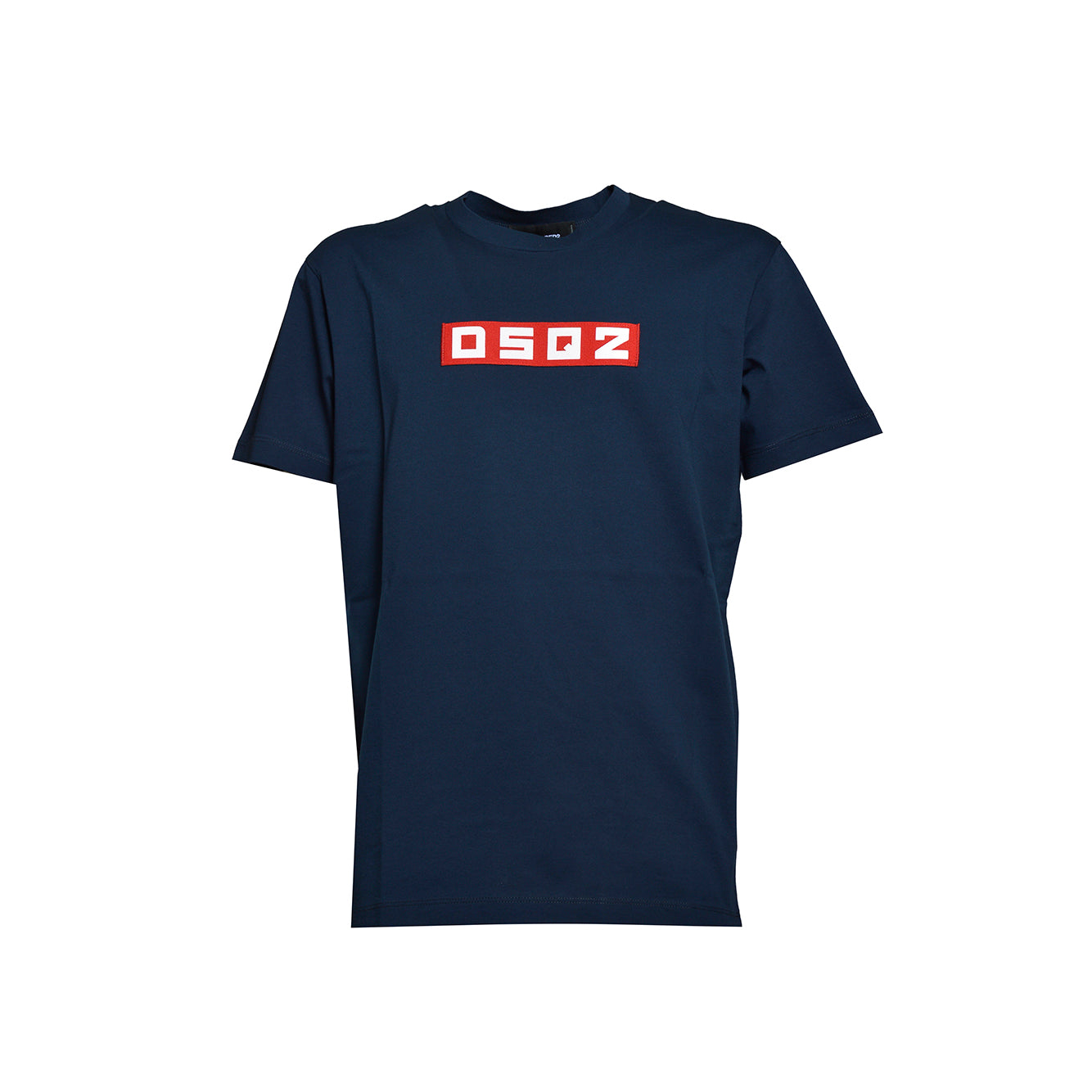 T-shirt Cool Fit in cotone blu navy con patch Dsquared2