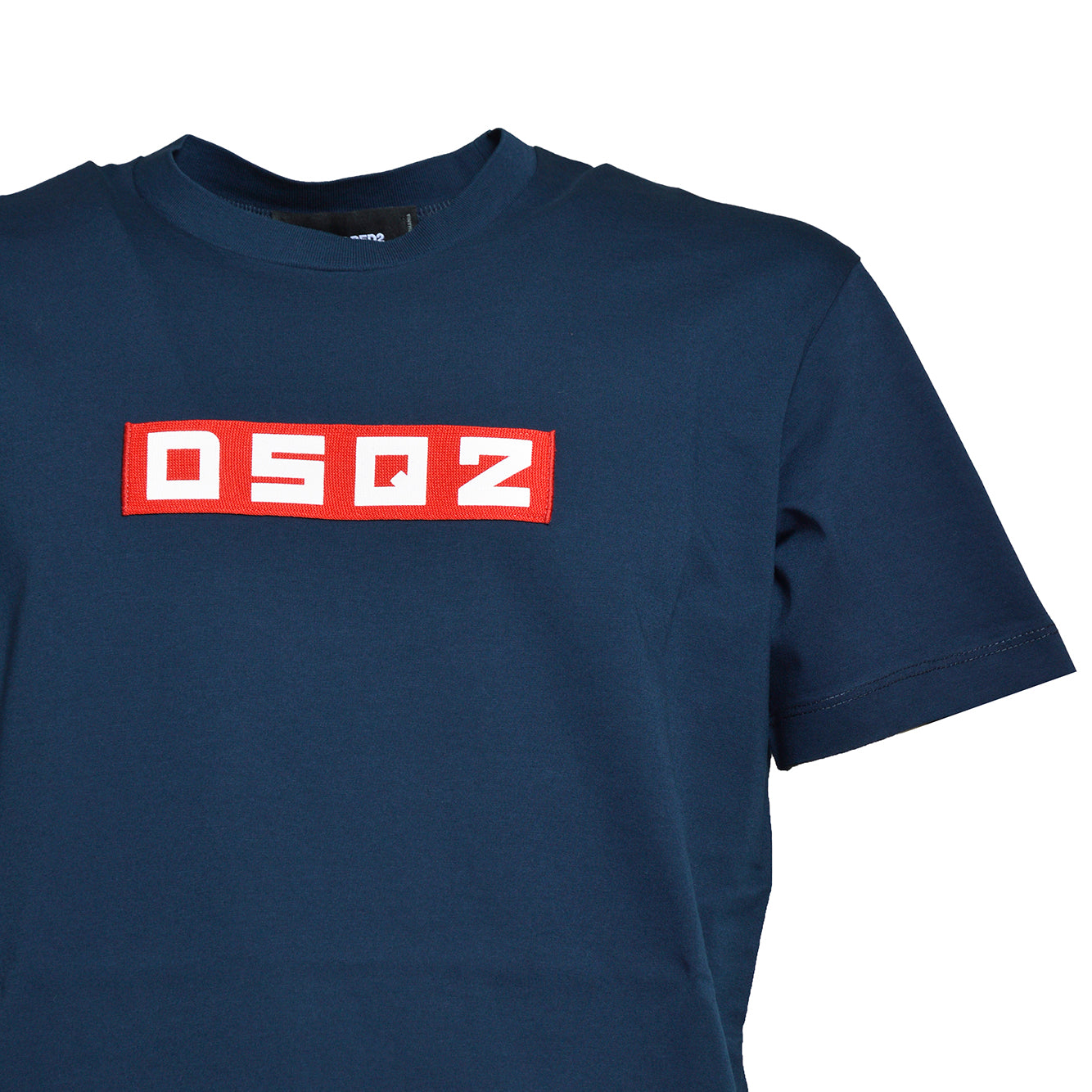 T-shirt Cool Fit in cotone blu navy con patch Dsquared2