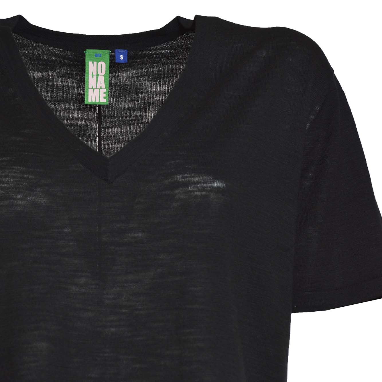 T-shirt Gianna in maglia di cotone nero Ensea
