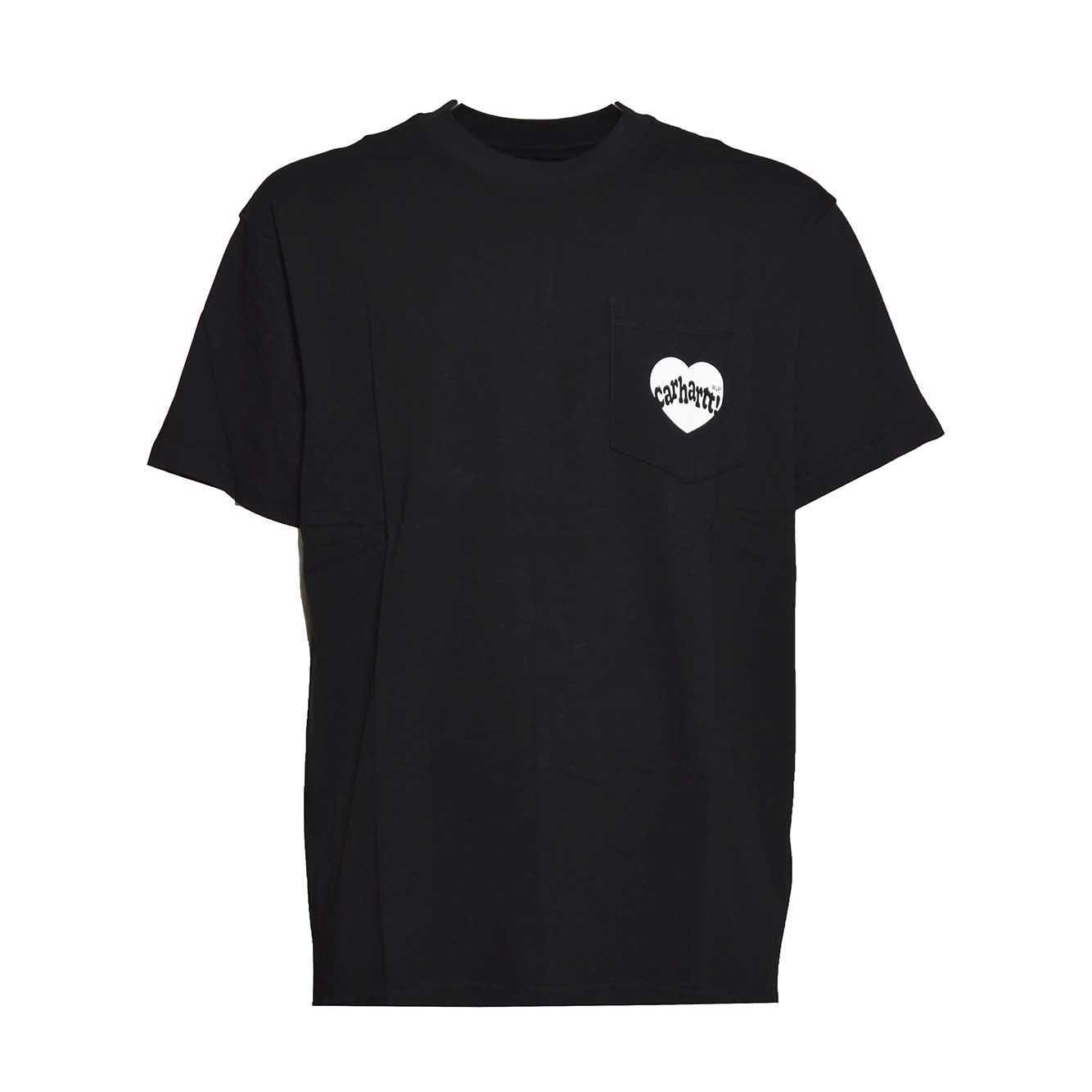 T-shirt Amour in cotone nero stampa cuore Carhartt Wip