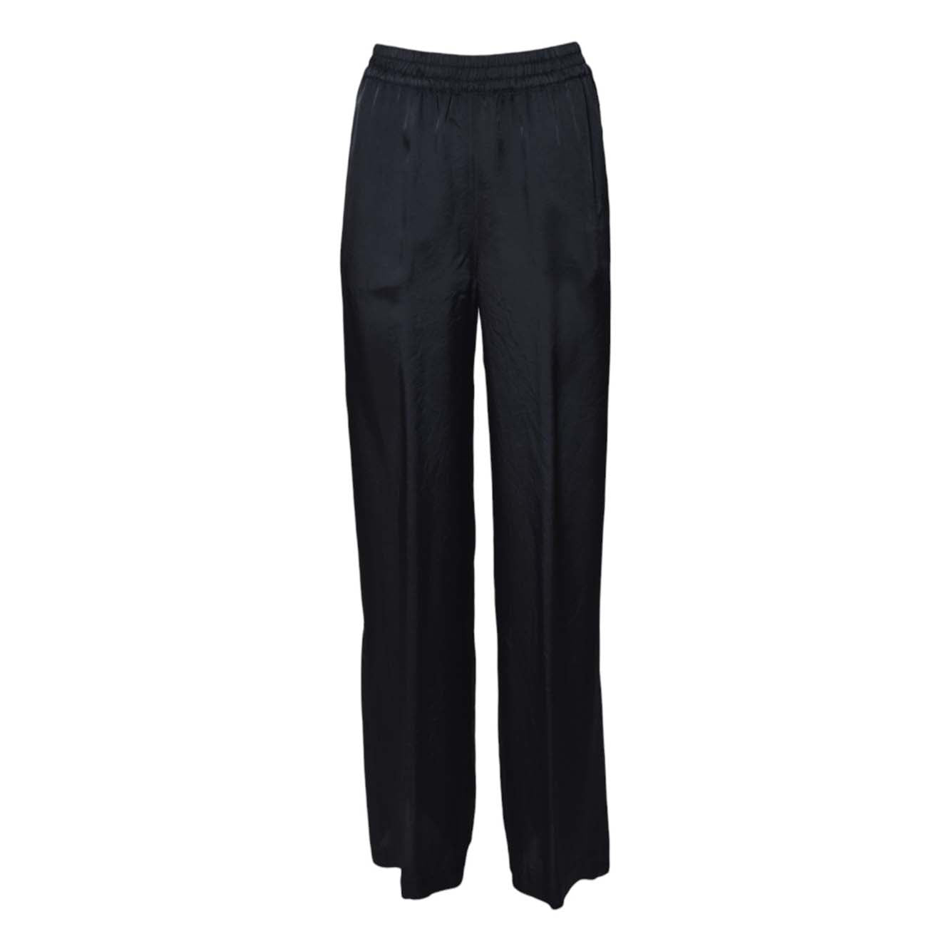 Pantalone in saglia di viscosa blu Aspesi