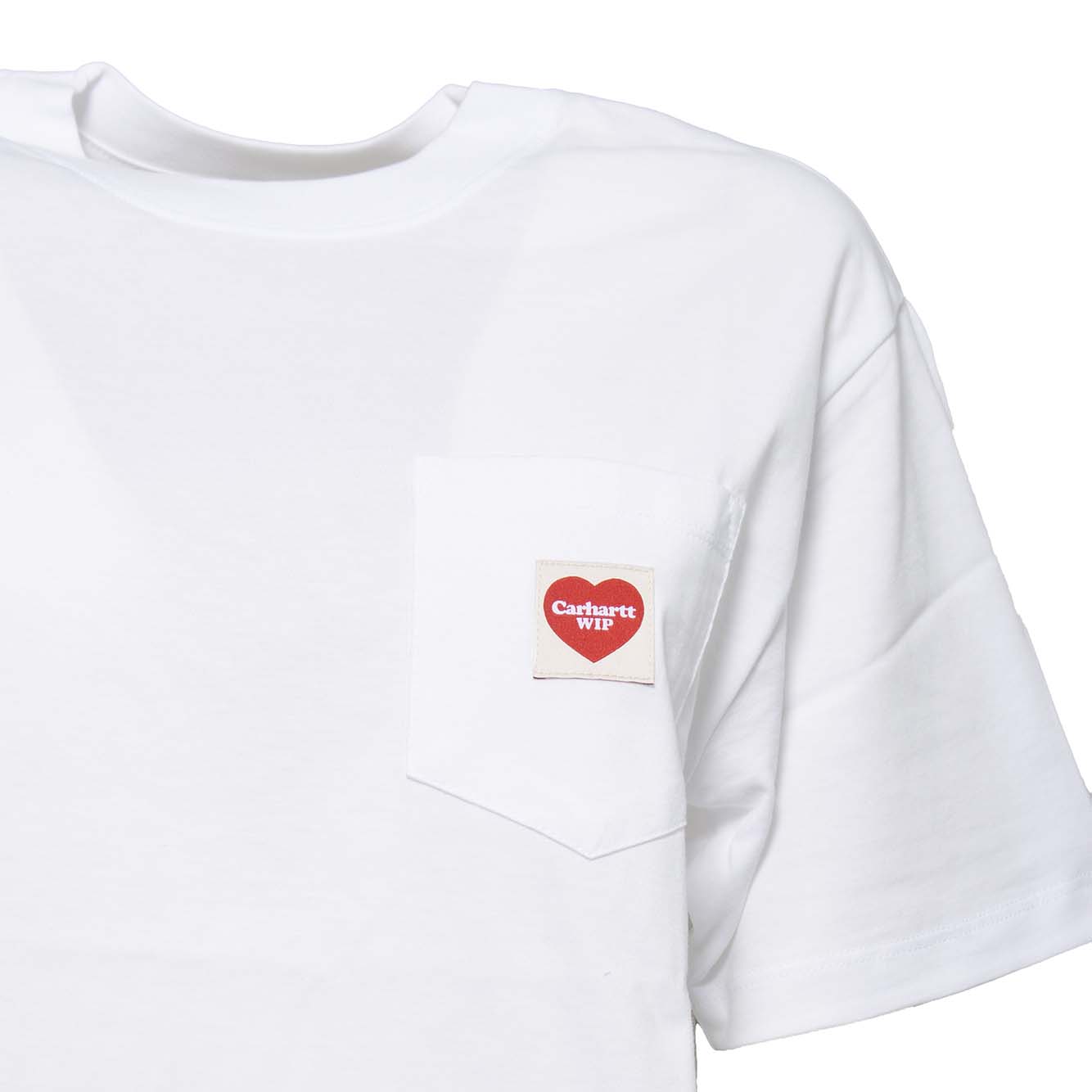 w' s/s pocket heart t-shirt organic cotton single jersey
