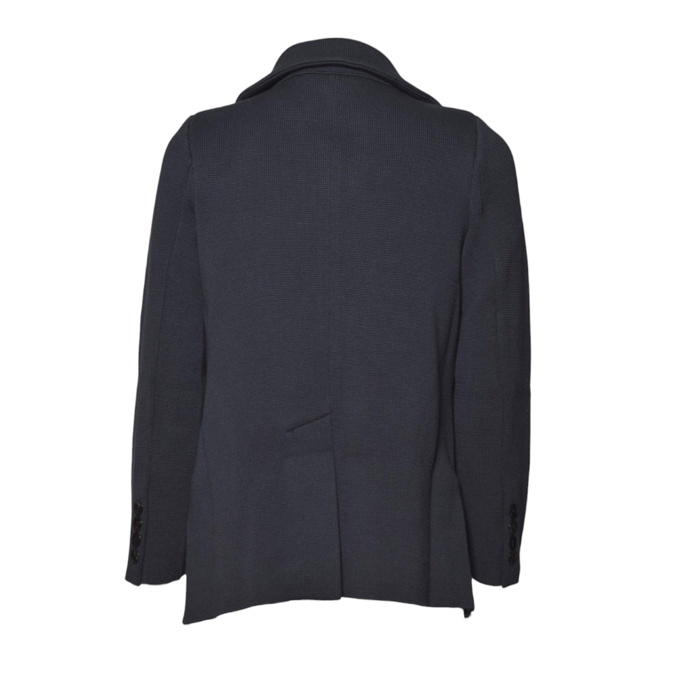Cappotto corto in maglia di lana blu Charlott