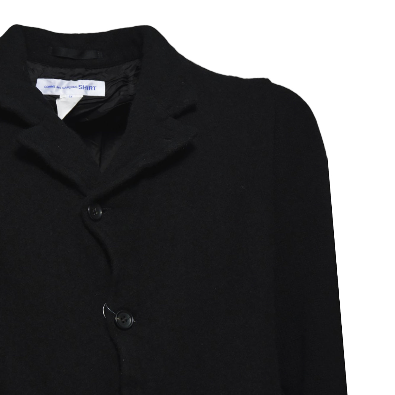 Giacca monopetto in lana nera Comme des Garçons Shirt