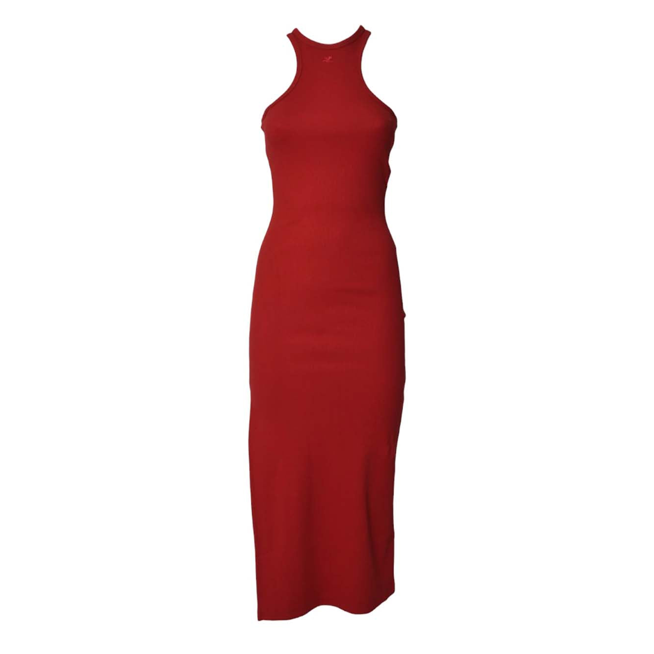 Abito lungo Scuba 90's in cotone rosso Courrèges