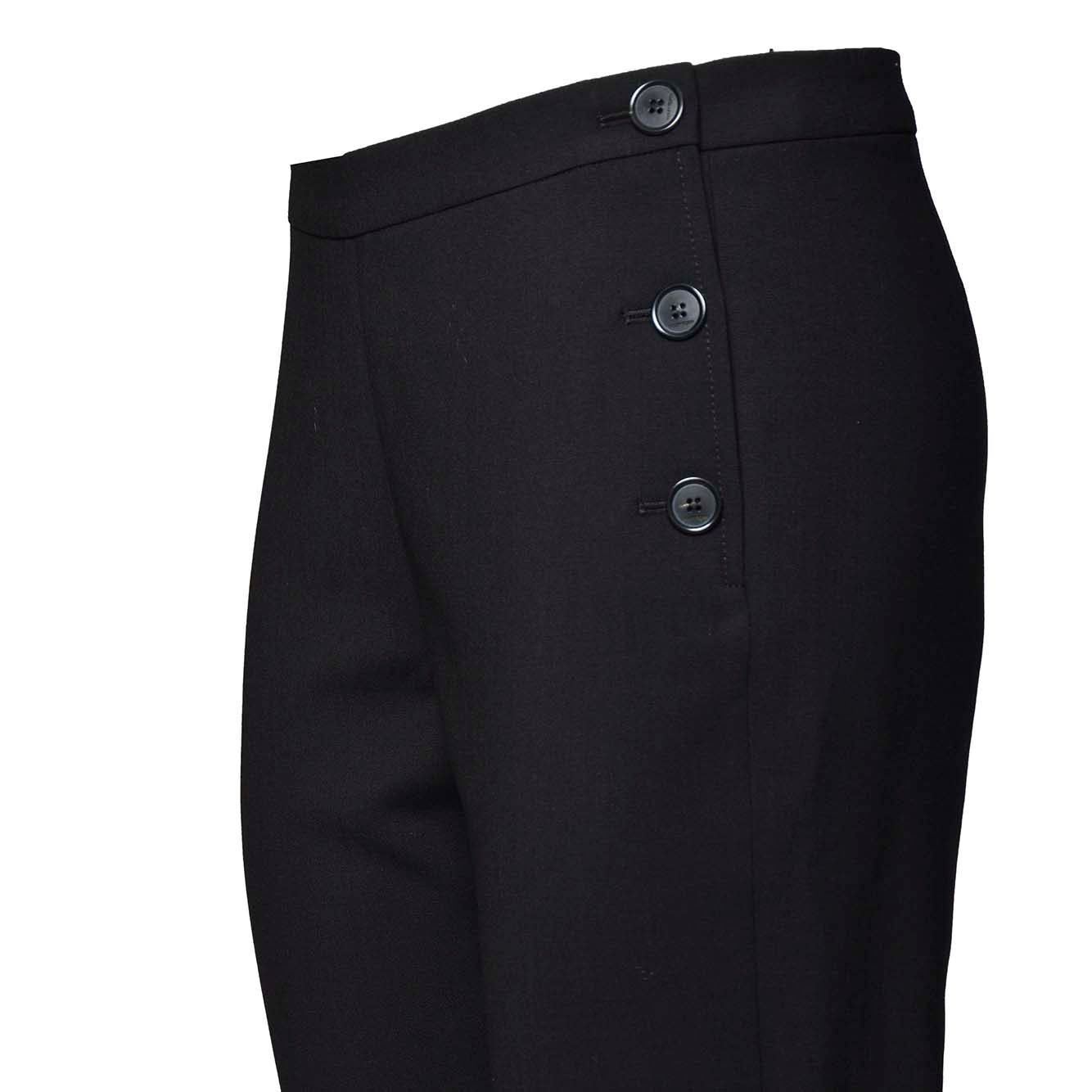 Pantaloni Oblique sartoriali in lana nera Courregès