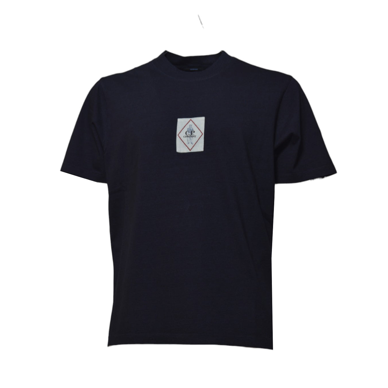 T-shirt Logo Jersey in cotone blu C.P. Company