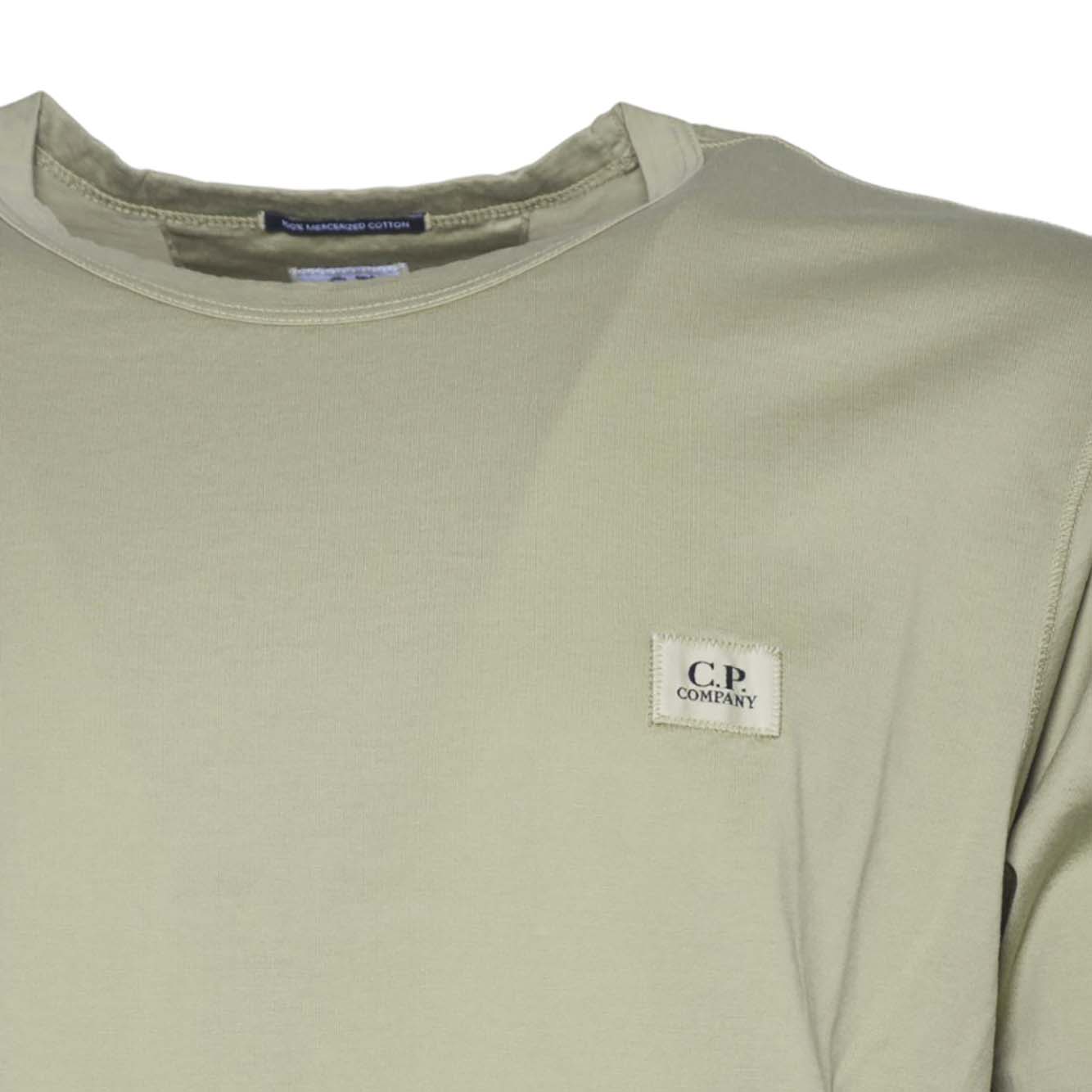 mercerized jersey 70/2 gasato short sleeve patch t-shirt