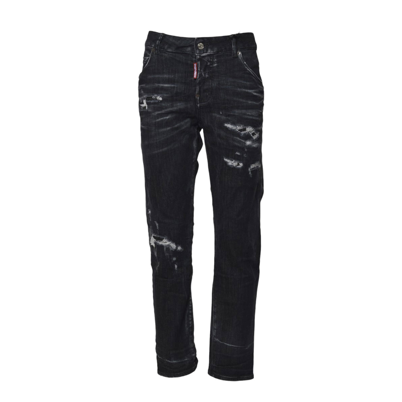 Jeans Cool Girl Destroyed Wash in denim nero Dsquared2