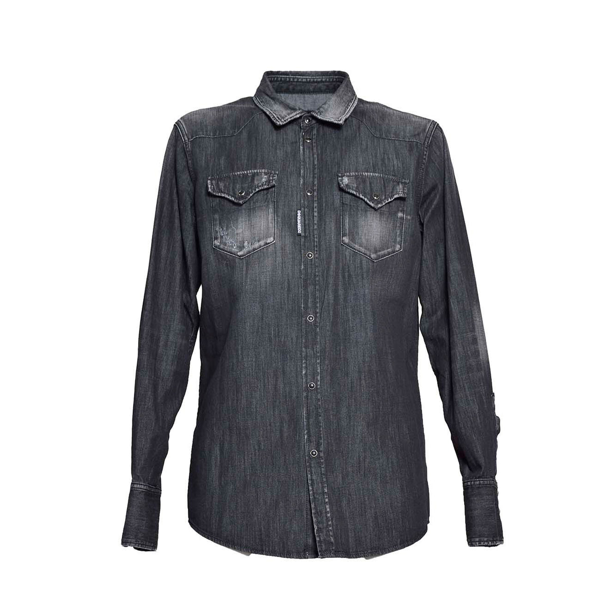 Camicia Classic Western in cotone nero Dsquared2
